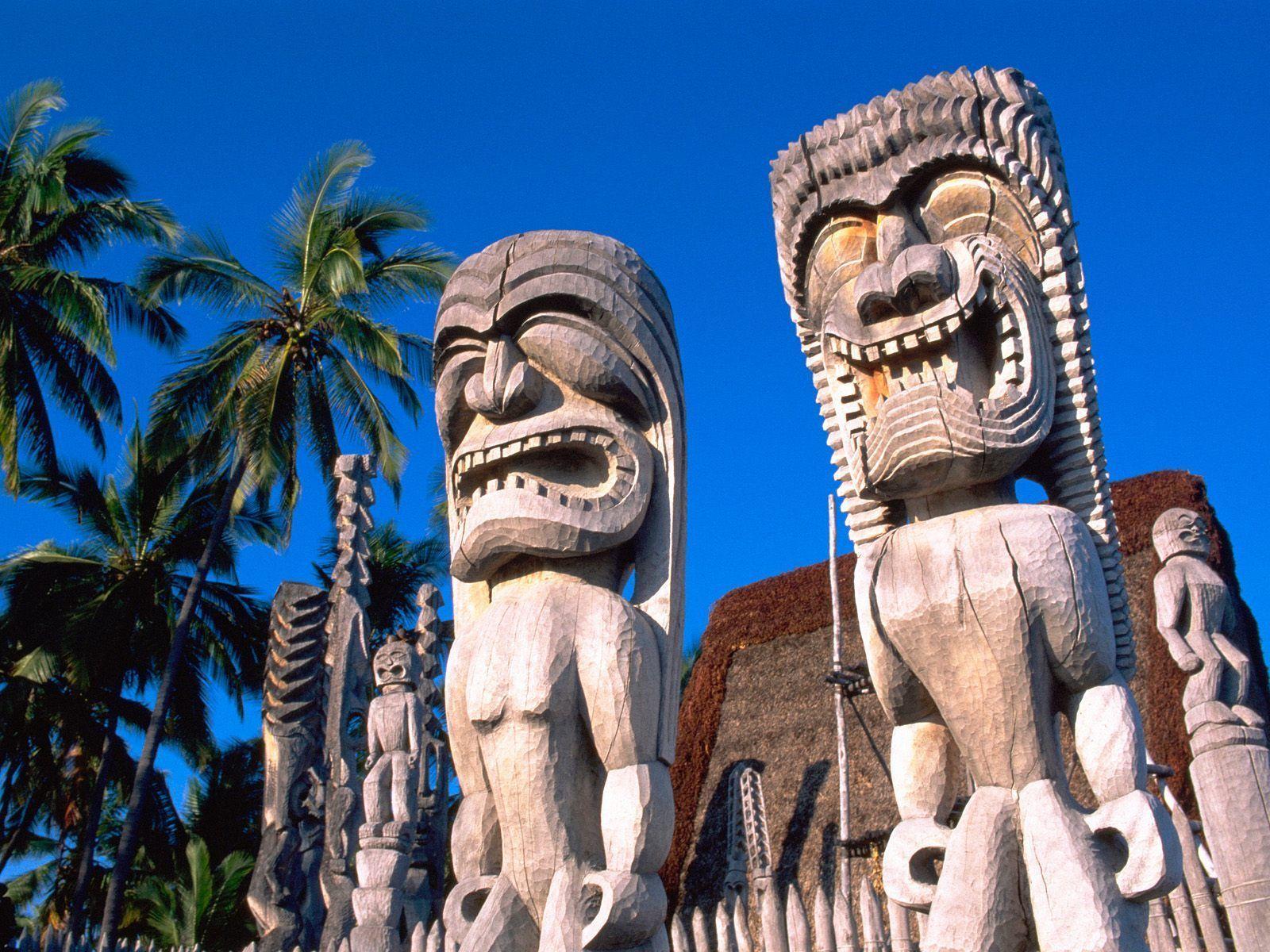 Hawaiian statuettes wallpaper and image, picture