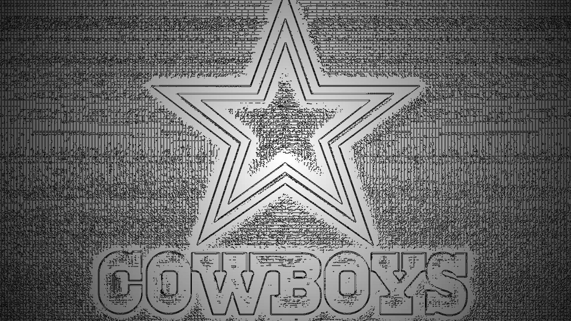 Dallas Cowboys Black And White Logo in Logos