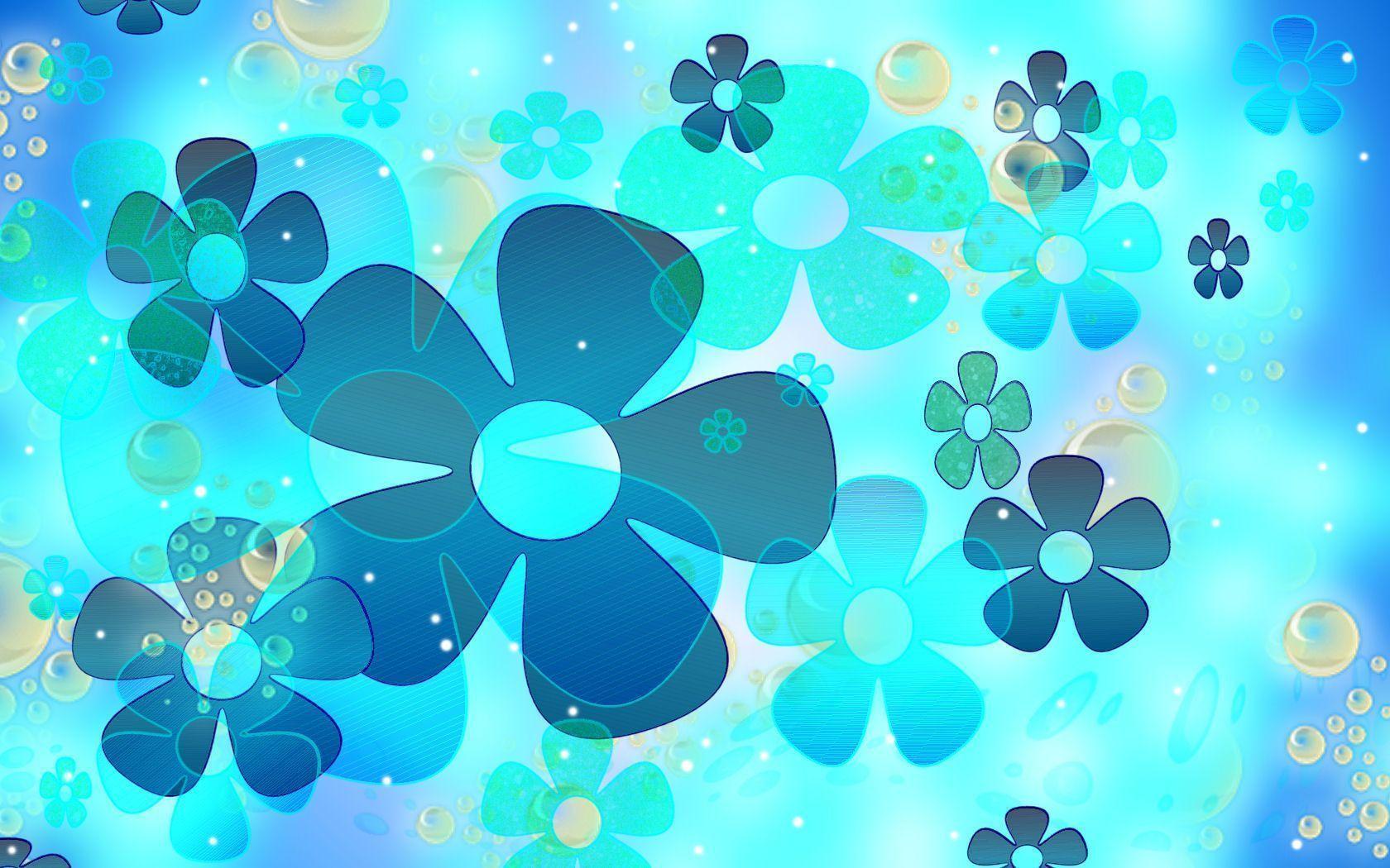 Sookie Blue Flower Wallpaper