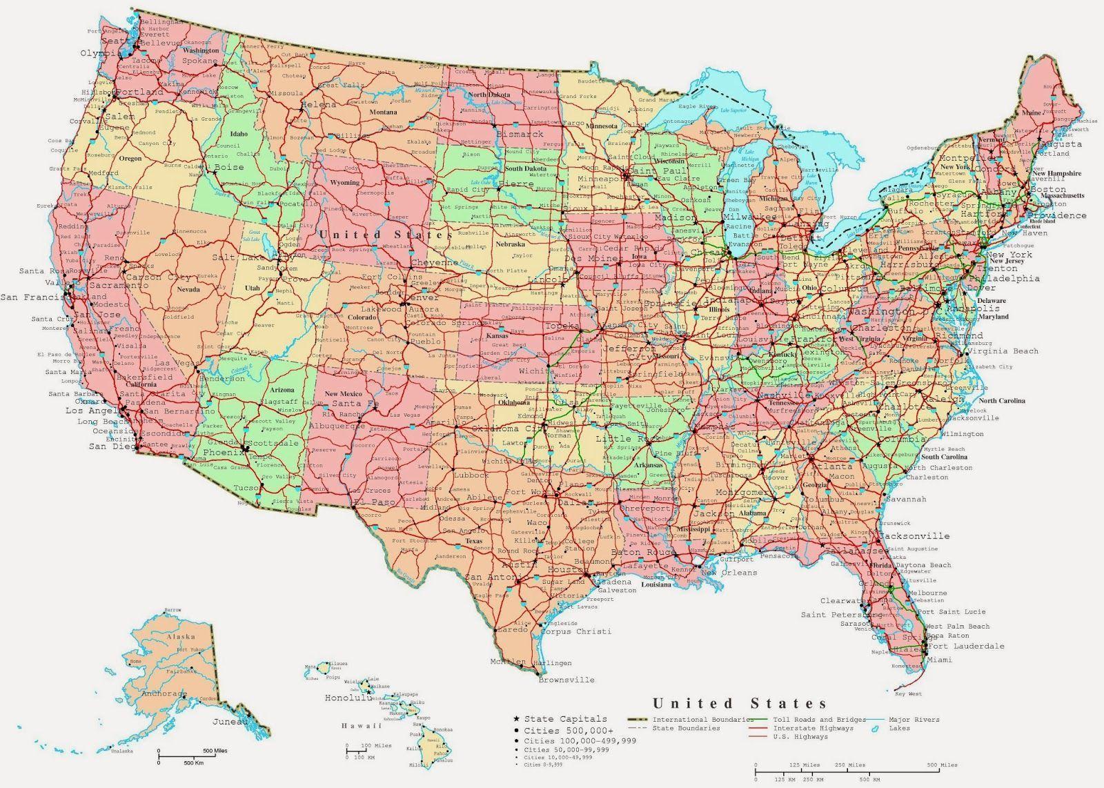USA map wallpaper