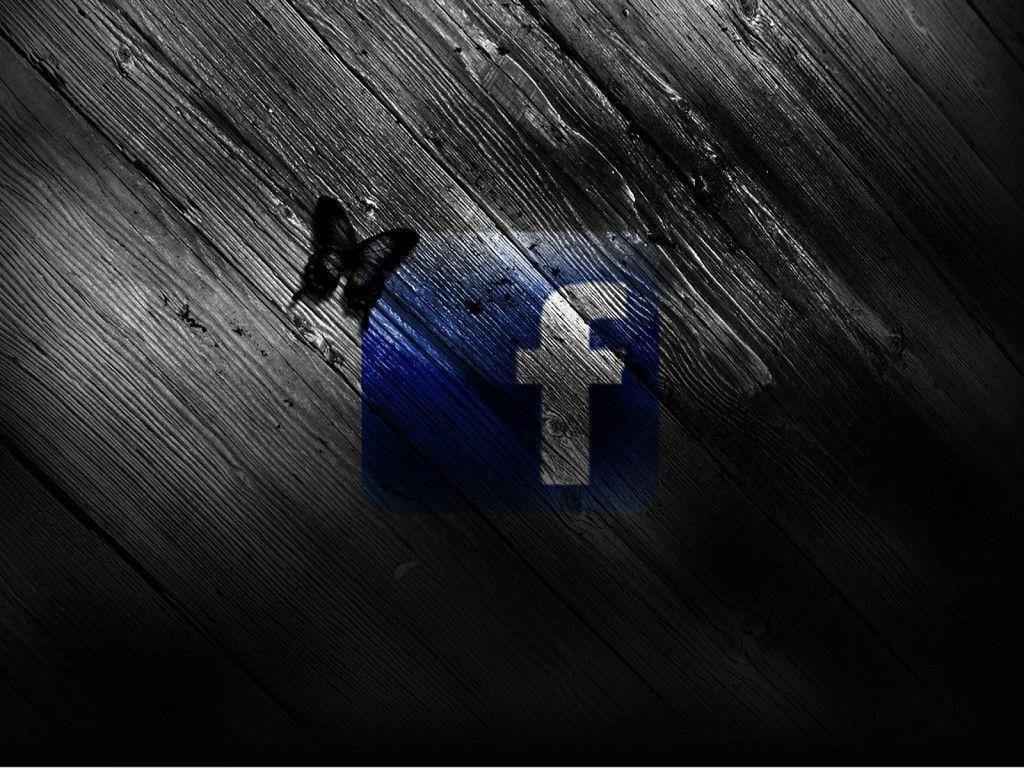 facebook HD black blue logo wallpaper