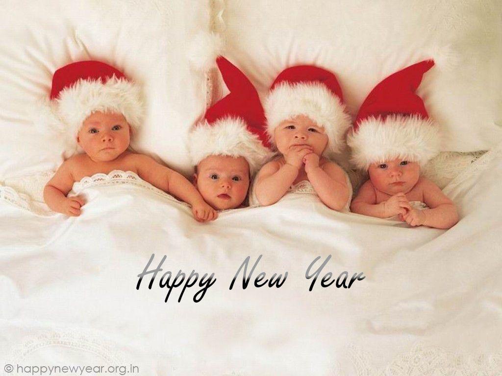 Cute babies Happy New Year 2015 Wallpaper in HD
