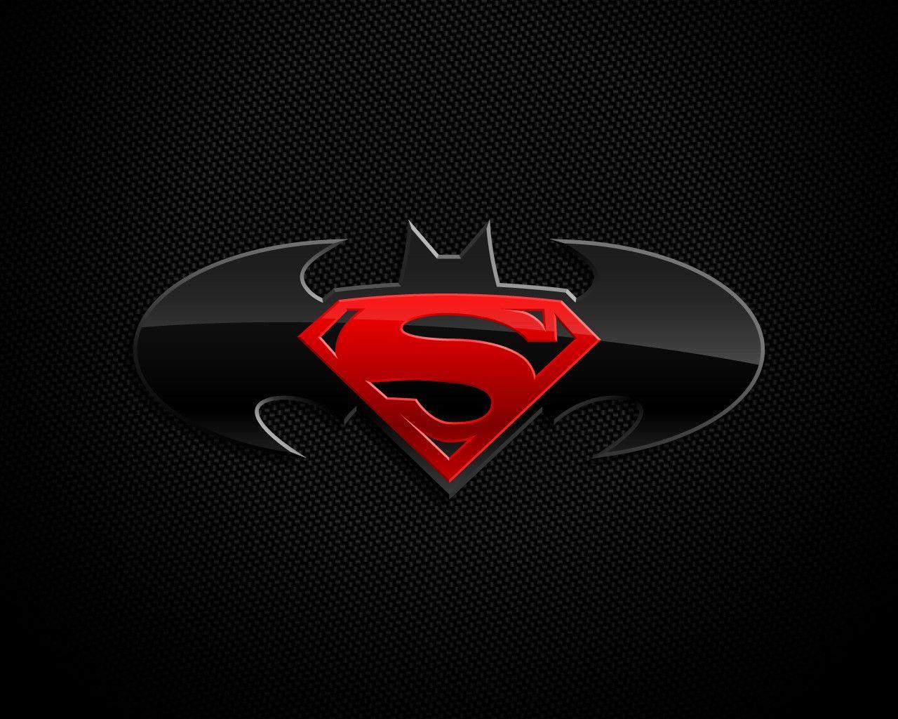 Superman Batman Logo Wallpaper