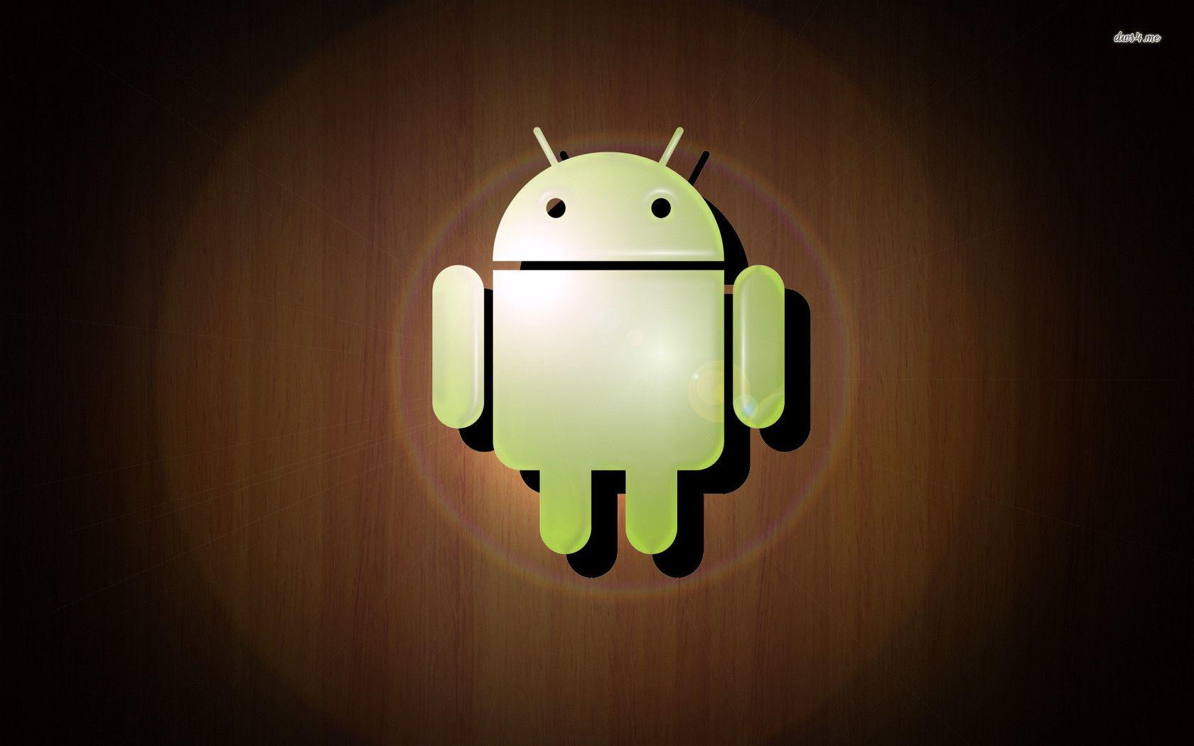Android logo on wooden texture wallpaper wallpaper - #