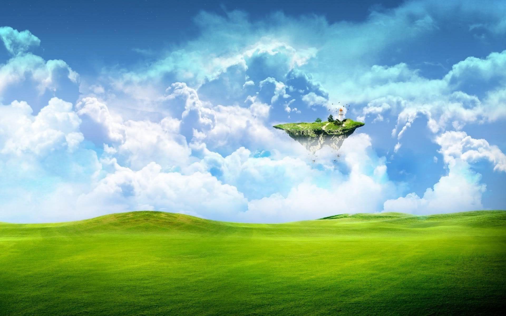 The grassland landscape design wallpaper Desktop Background