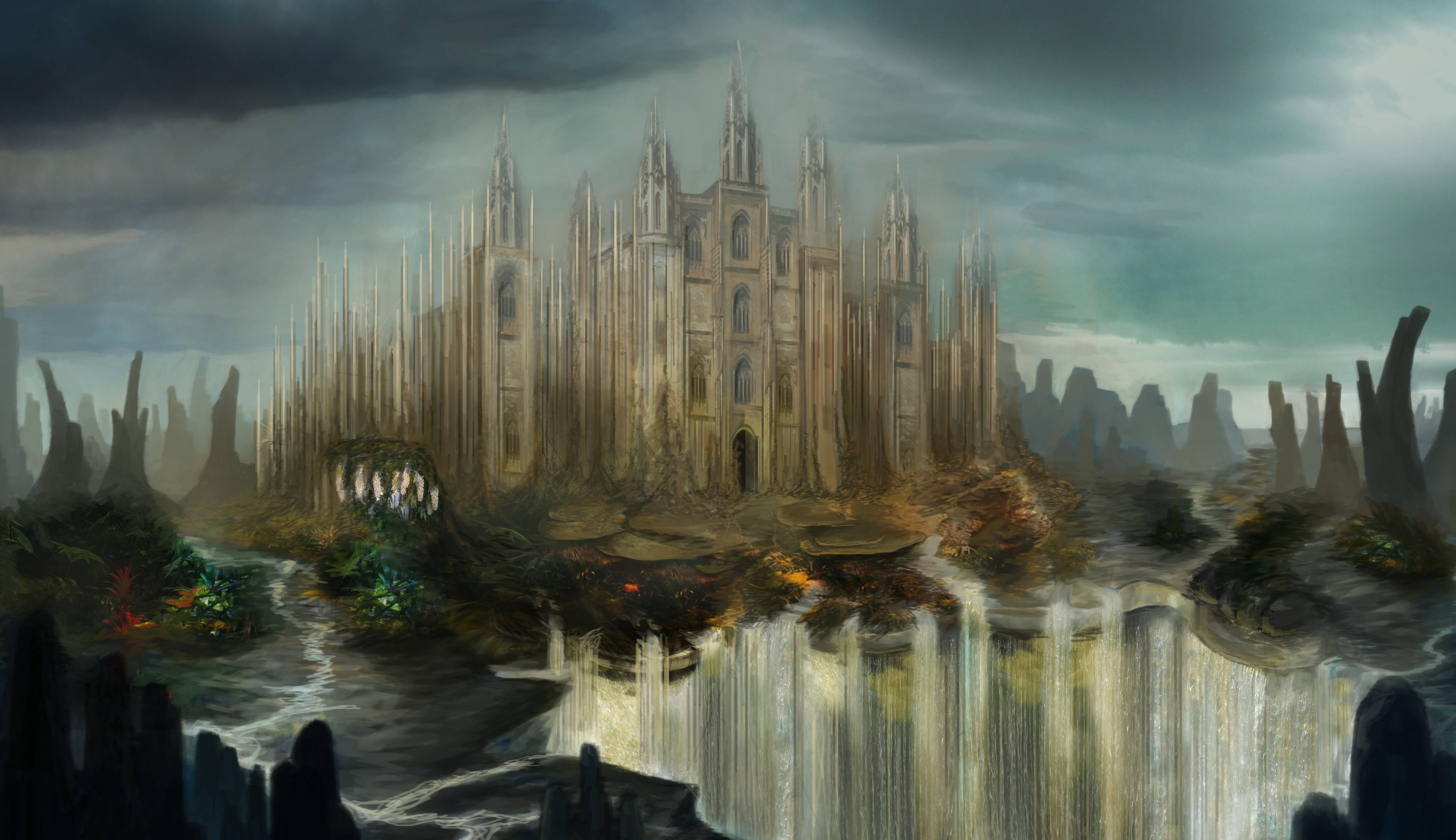 image For > Fantasy Castle Wallpaper