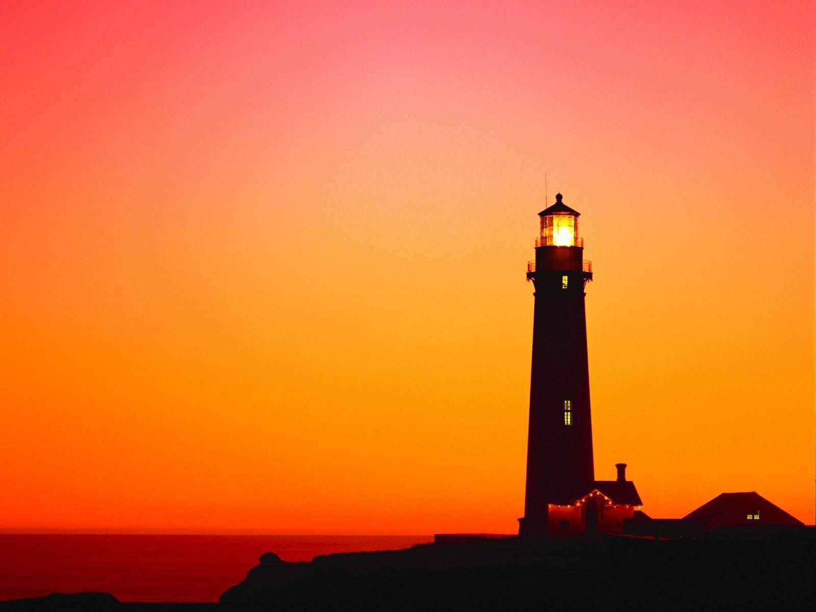 Lighthouse Sunset Wallpaper, wallpaper, Lighthouse Sunset