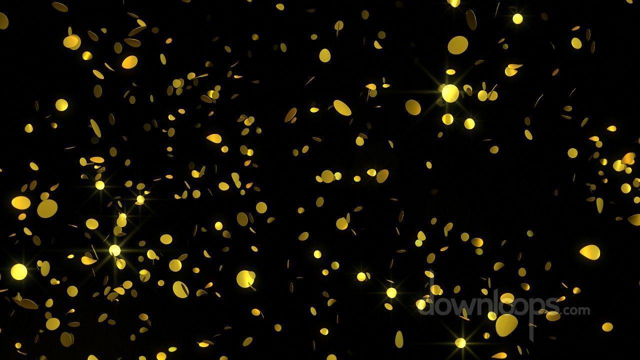 Golden Confetti Video Loop / Animated Motion
