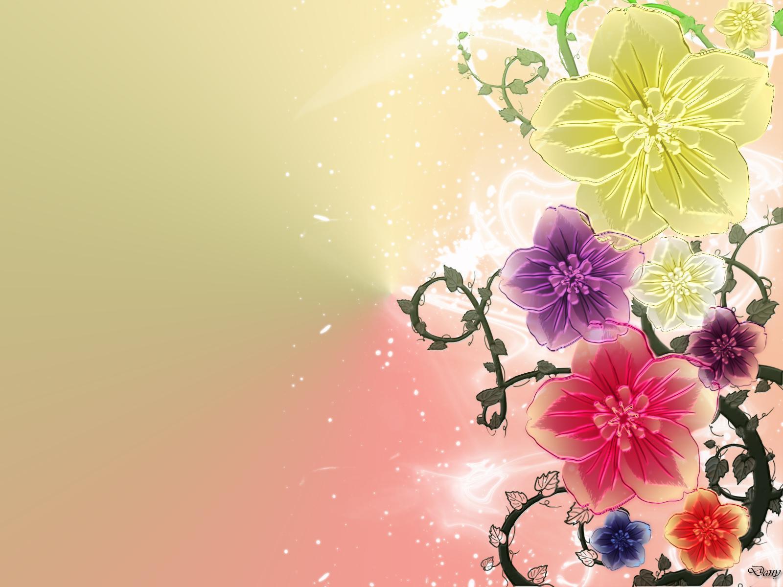 Floral Art Desktop Background Wallpaper