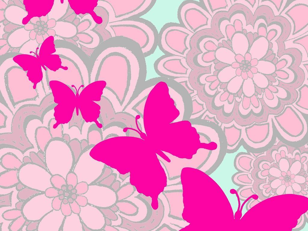 Pink Butterfly Wallpaper 8937 HD Wallpaper in Cute