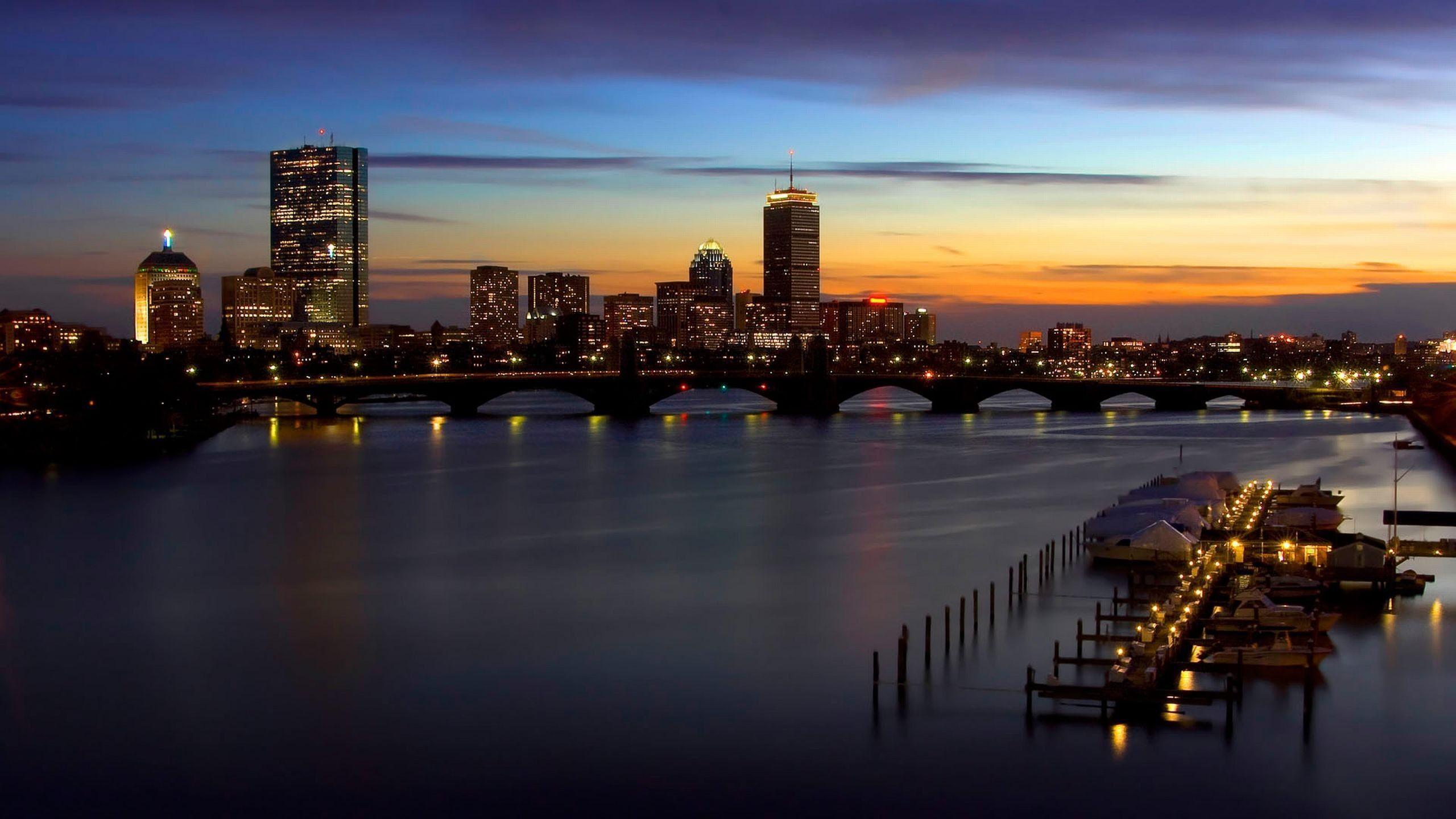 image For > Boston Skyline Wallpaper