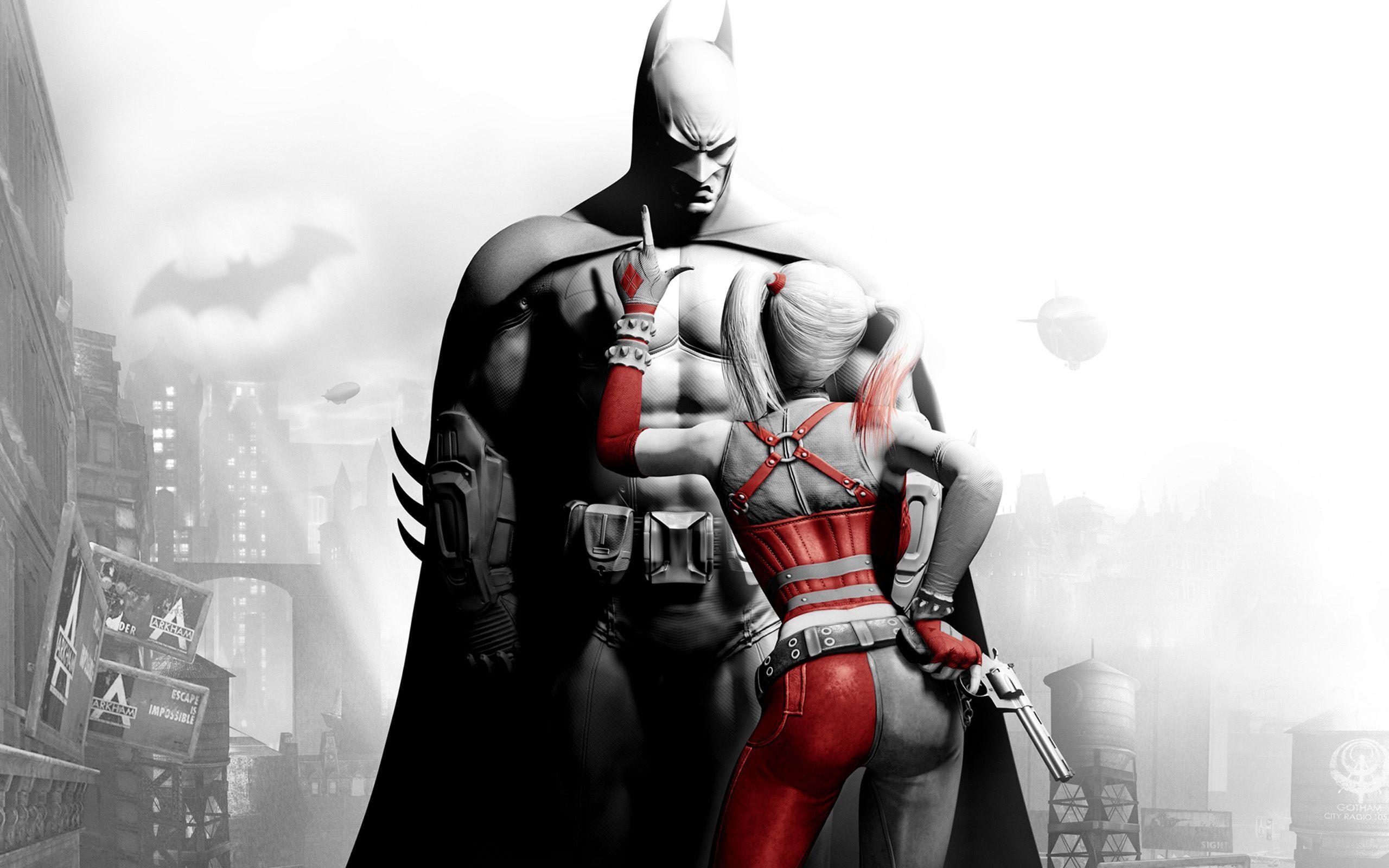 Video Game Batman And Harley Quinns Wallpaper, Free Widescreen