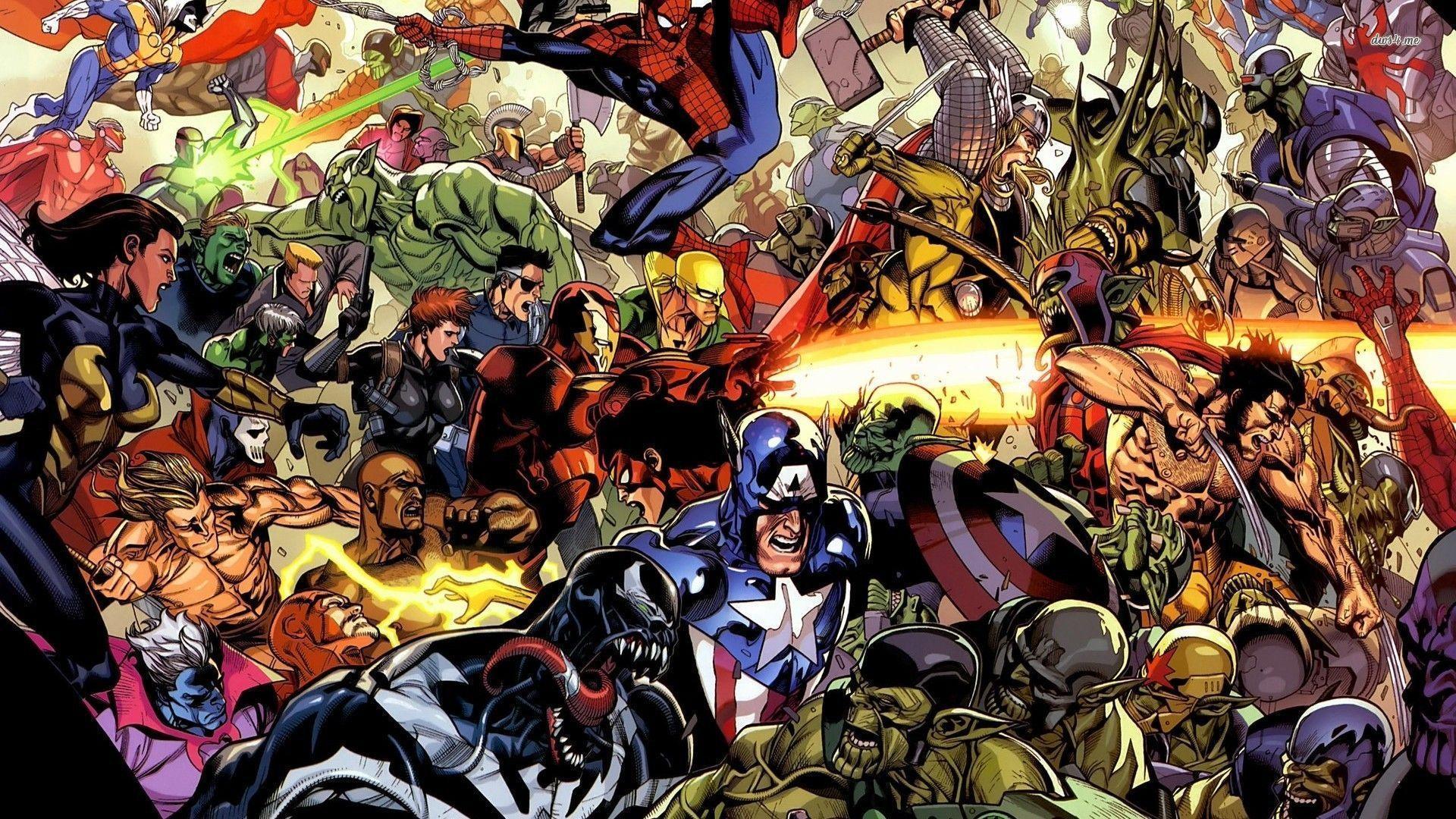Pix For > Marvel Superheroes Wallpaper