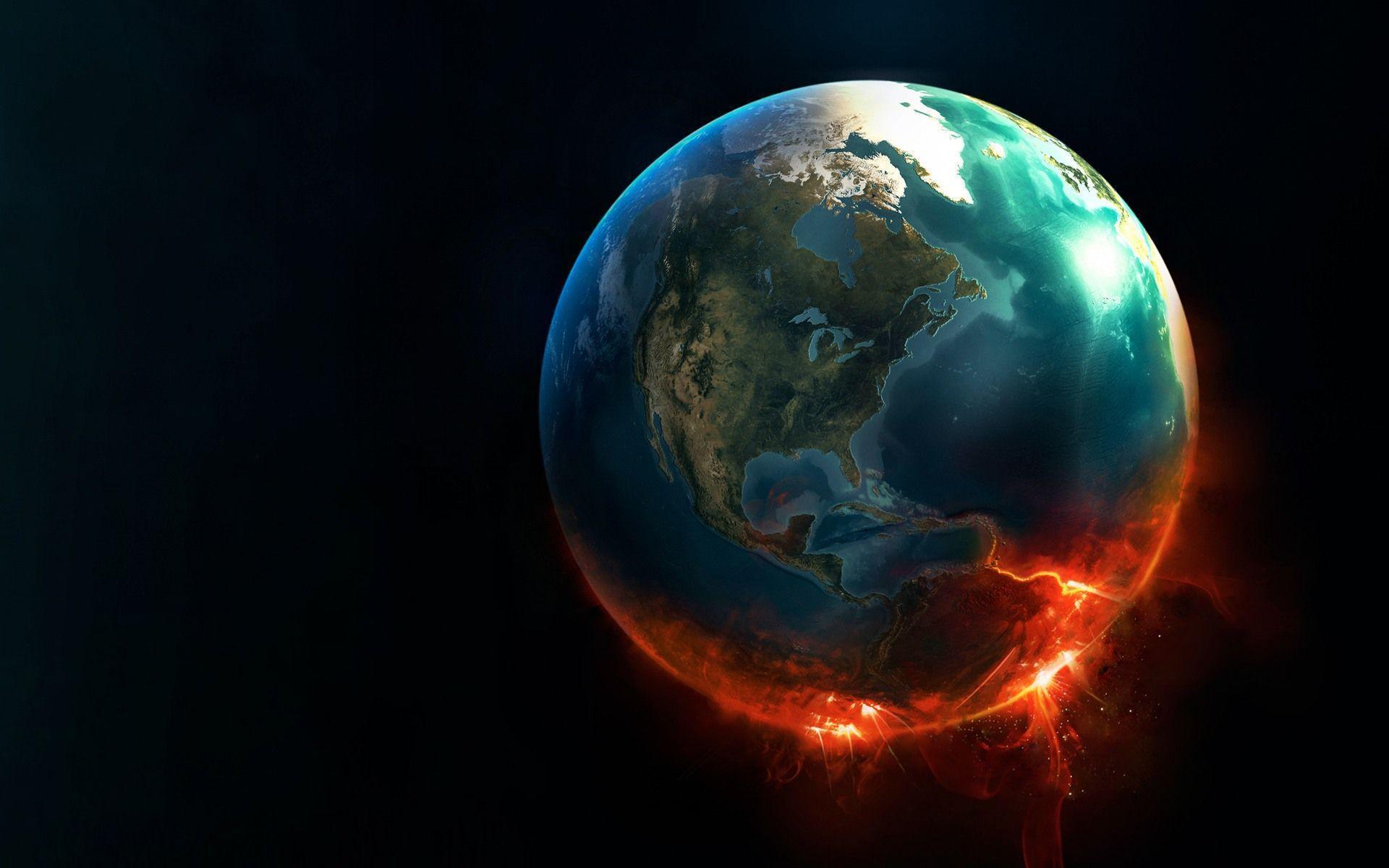 Earth Implosion desktop wallpaper