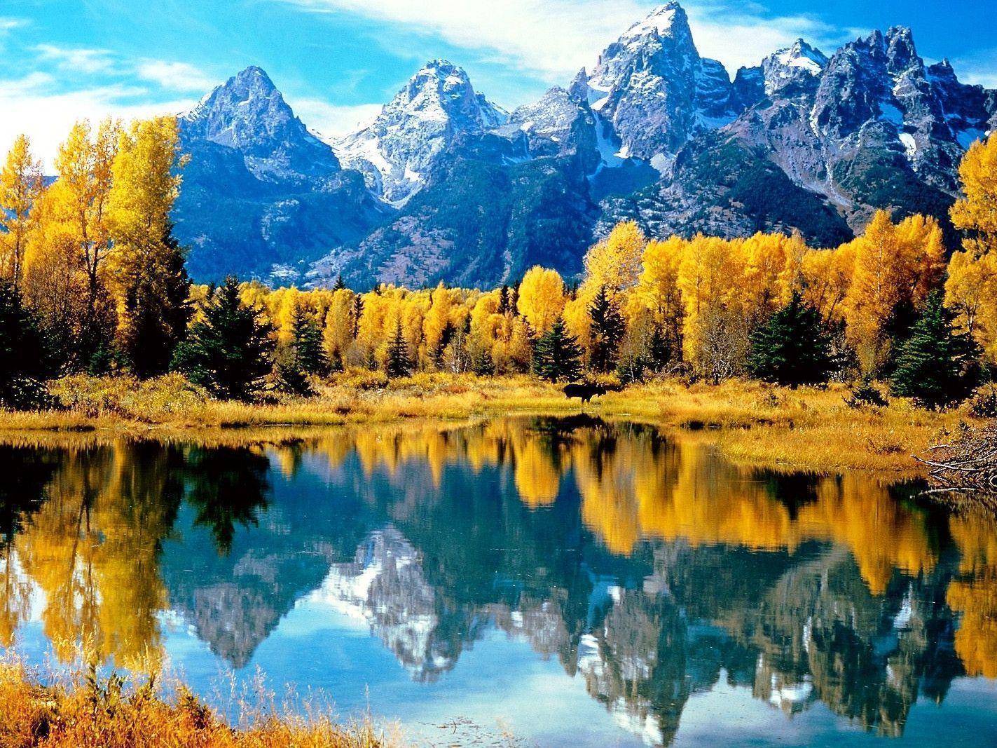 Autumn Grandeur grand Teton national park Wyoming free desktop
