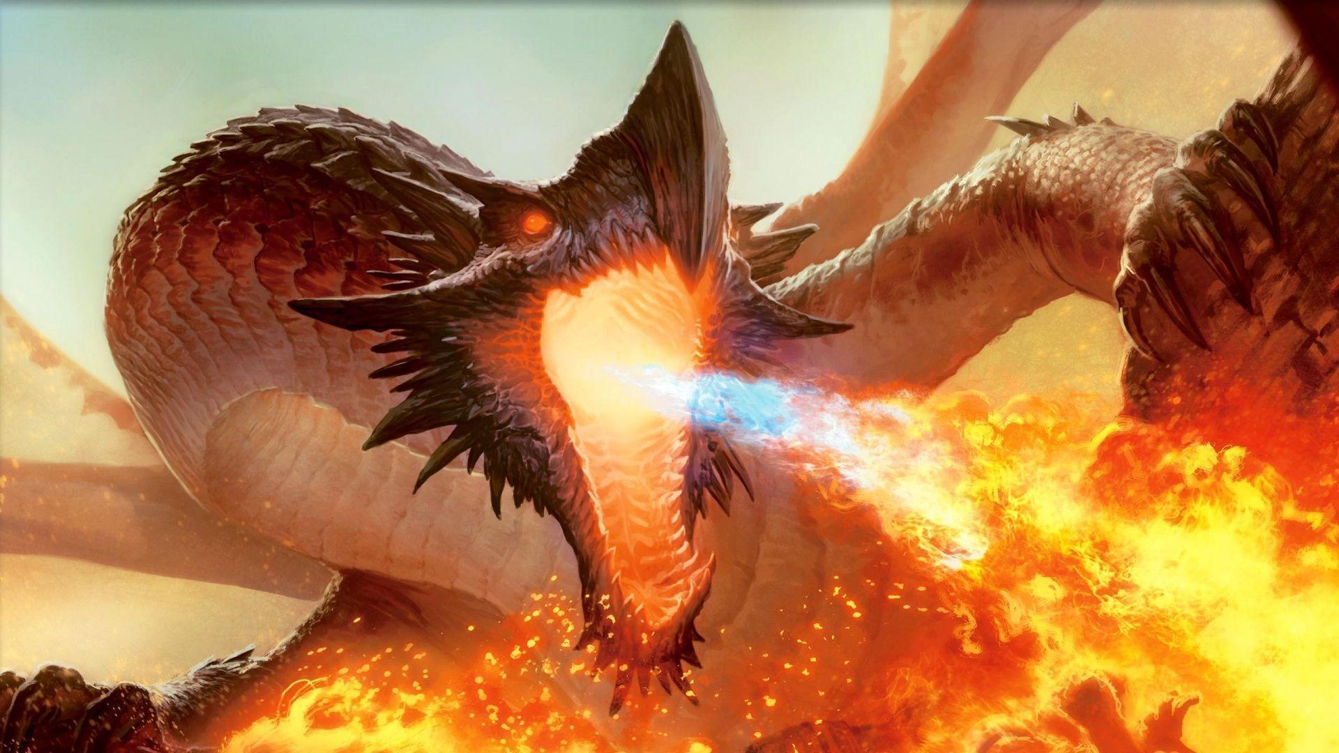 Fire breathing Dragon Wallpaper