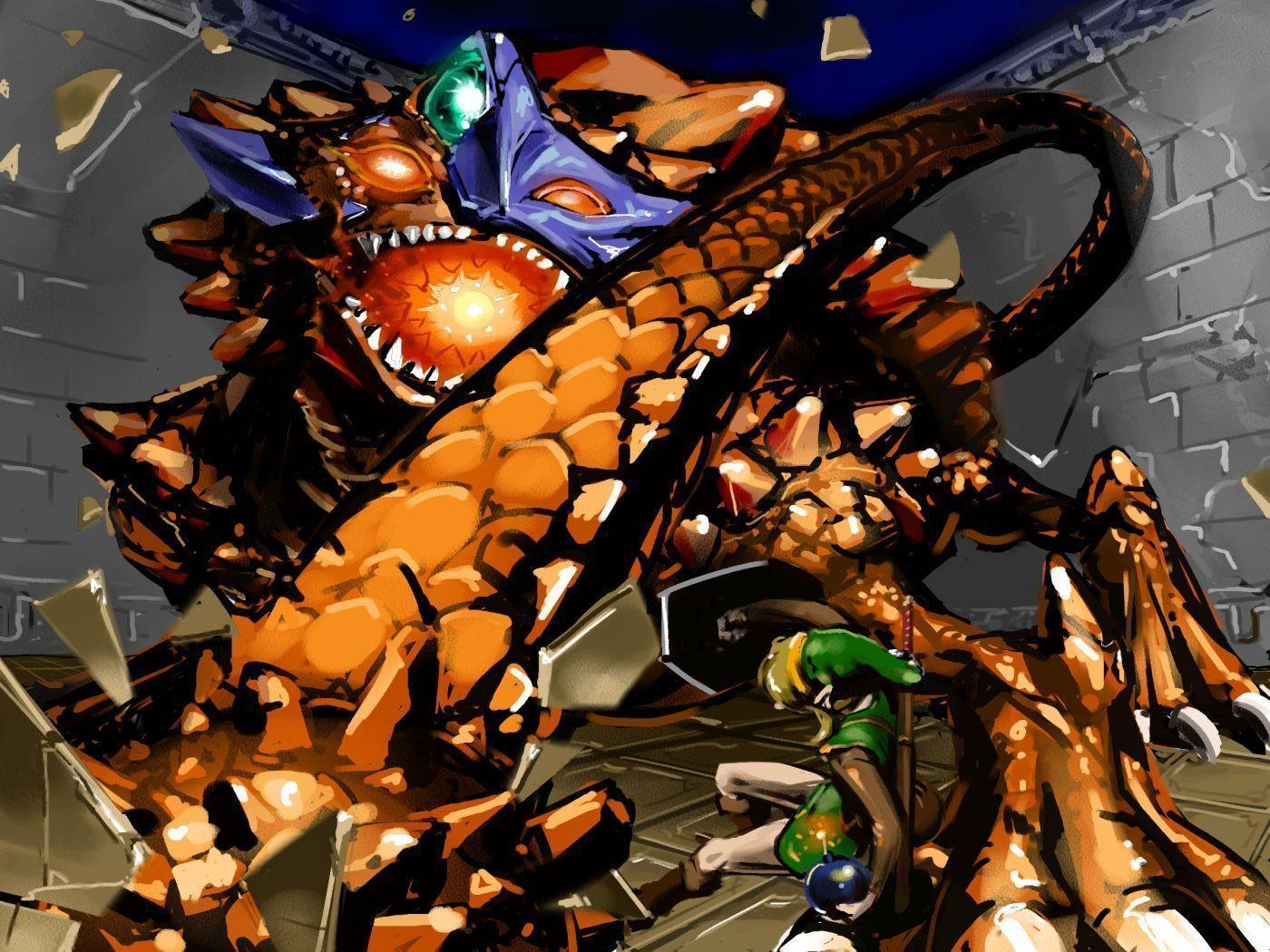 Link Battles The Helmasaur King Boss in the Dark World, A