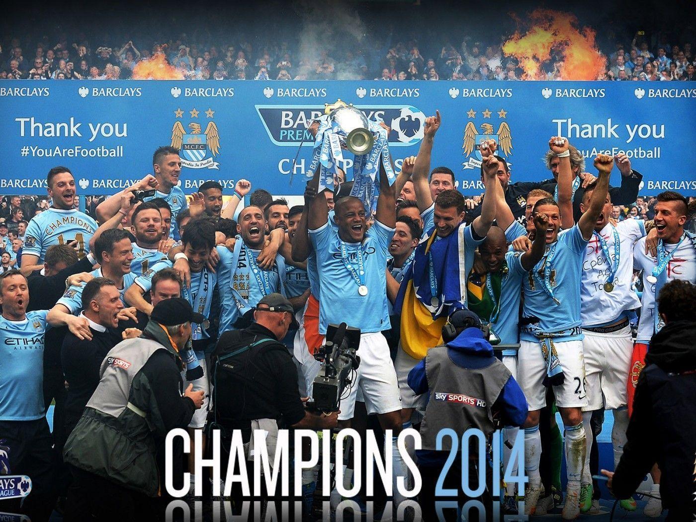 Manchester City Premier League champions 2014 wallpaper