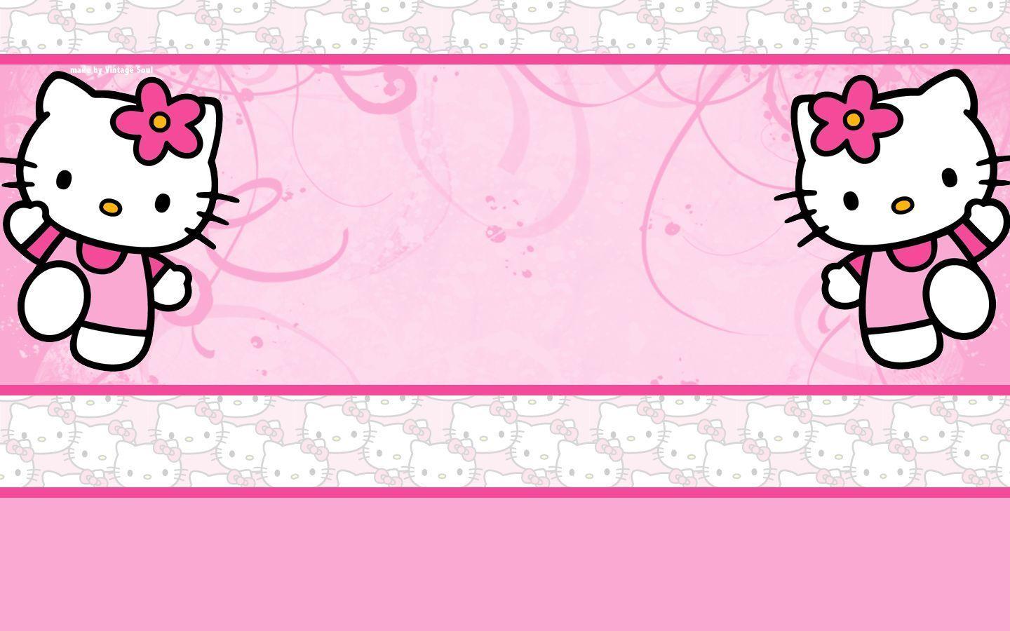 Wallpaper For > Hello Kitty Background Twitter