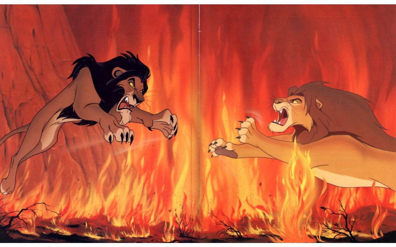 lion king Simba vs Scar Wallpaper HD