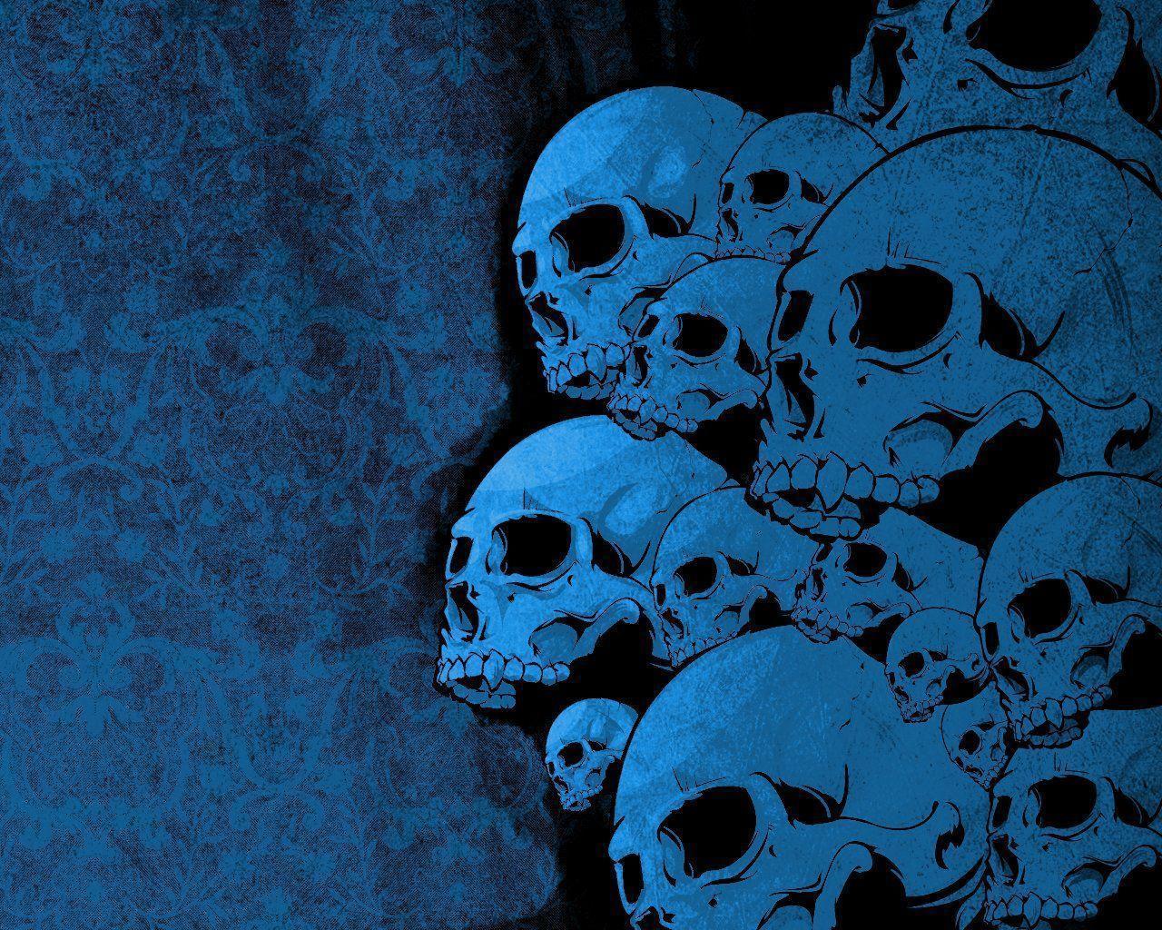 Blue Vector Skulls wallpaper from Skulls wallpaper