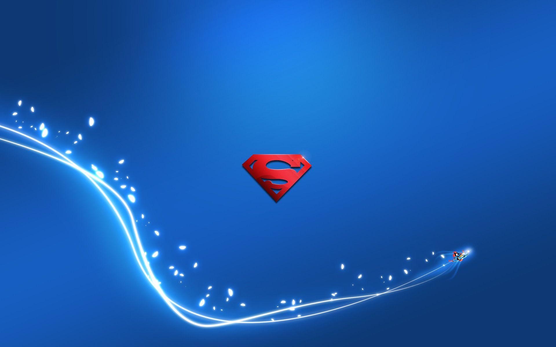 Superman Logo Blue Background Wallpaper HD Wallpaper, HD Pro