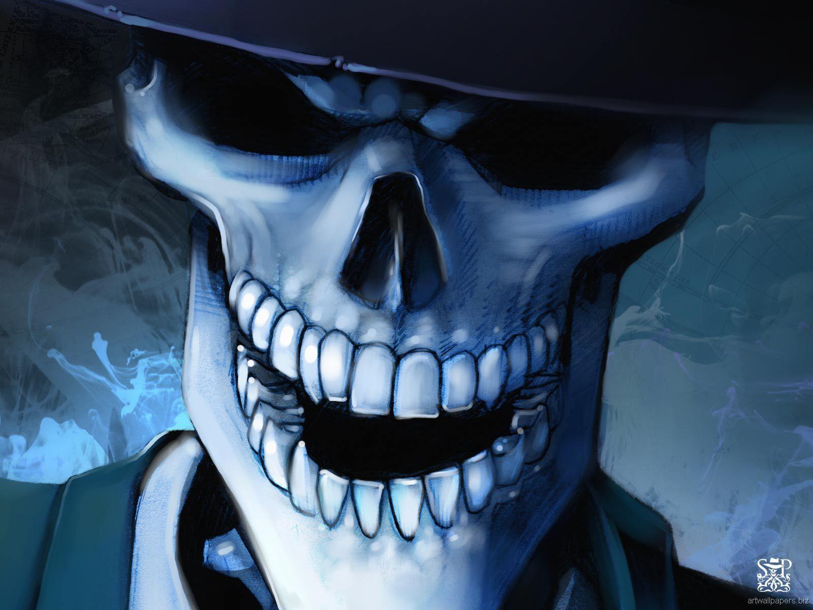 image For > Cool Skulls Background