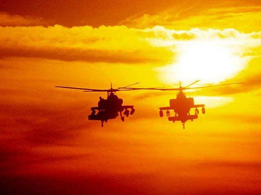 Helicopter Military Sunset Wallpaper Wallpaper