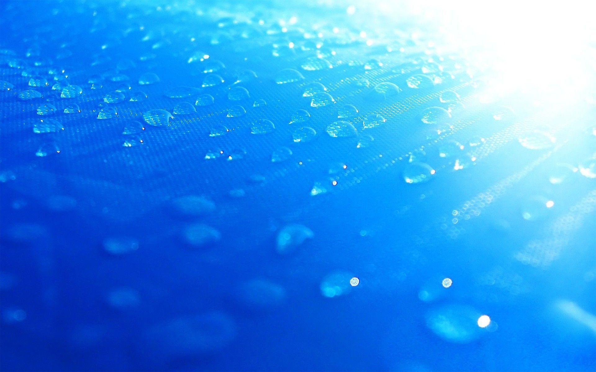 Free Download Water Drops Blue Background Wallpaper in 1920x1200