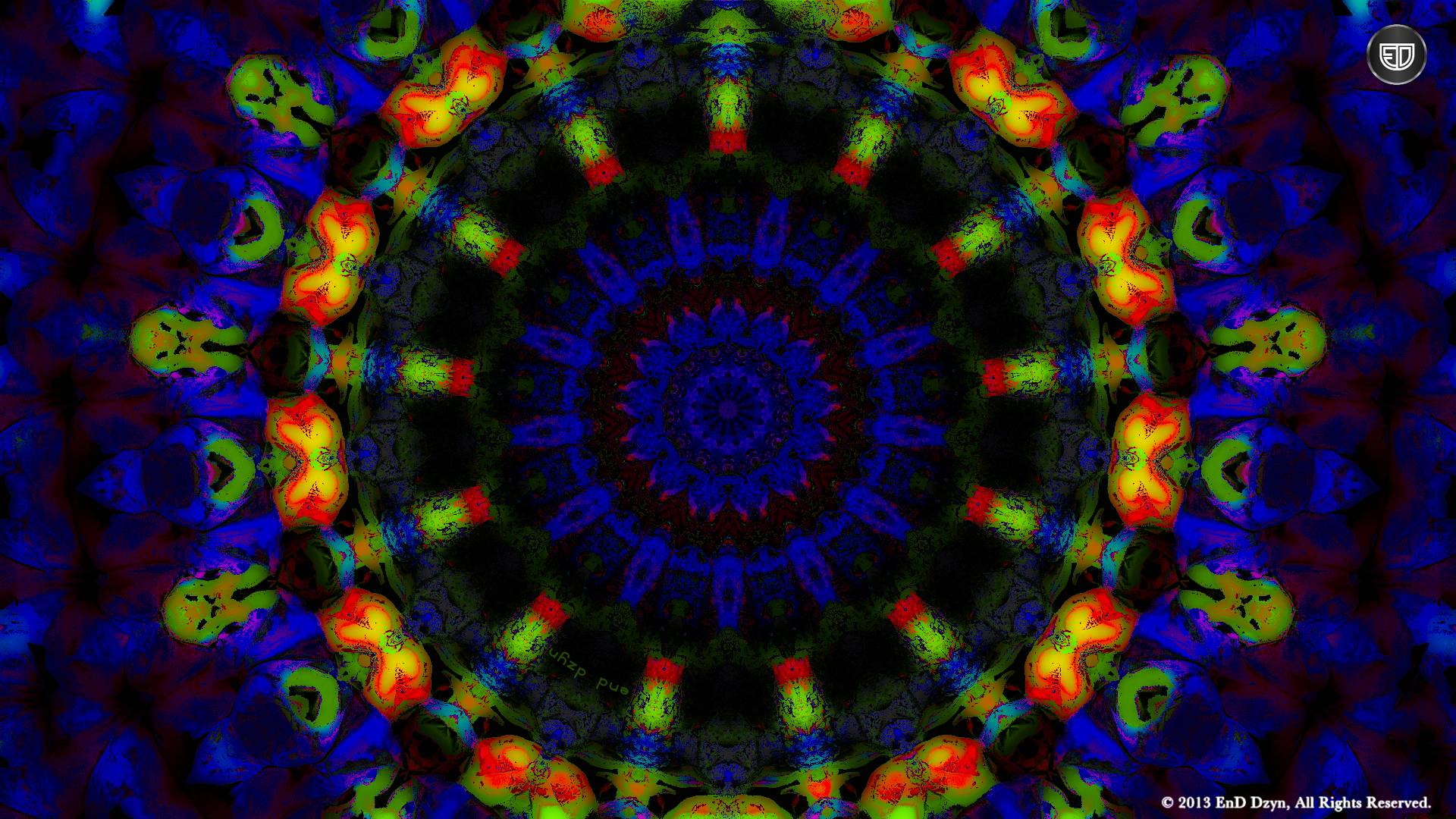 3D HD Trippy Blue Psychedelic Desktop Wallpaper Photo 62081 Label