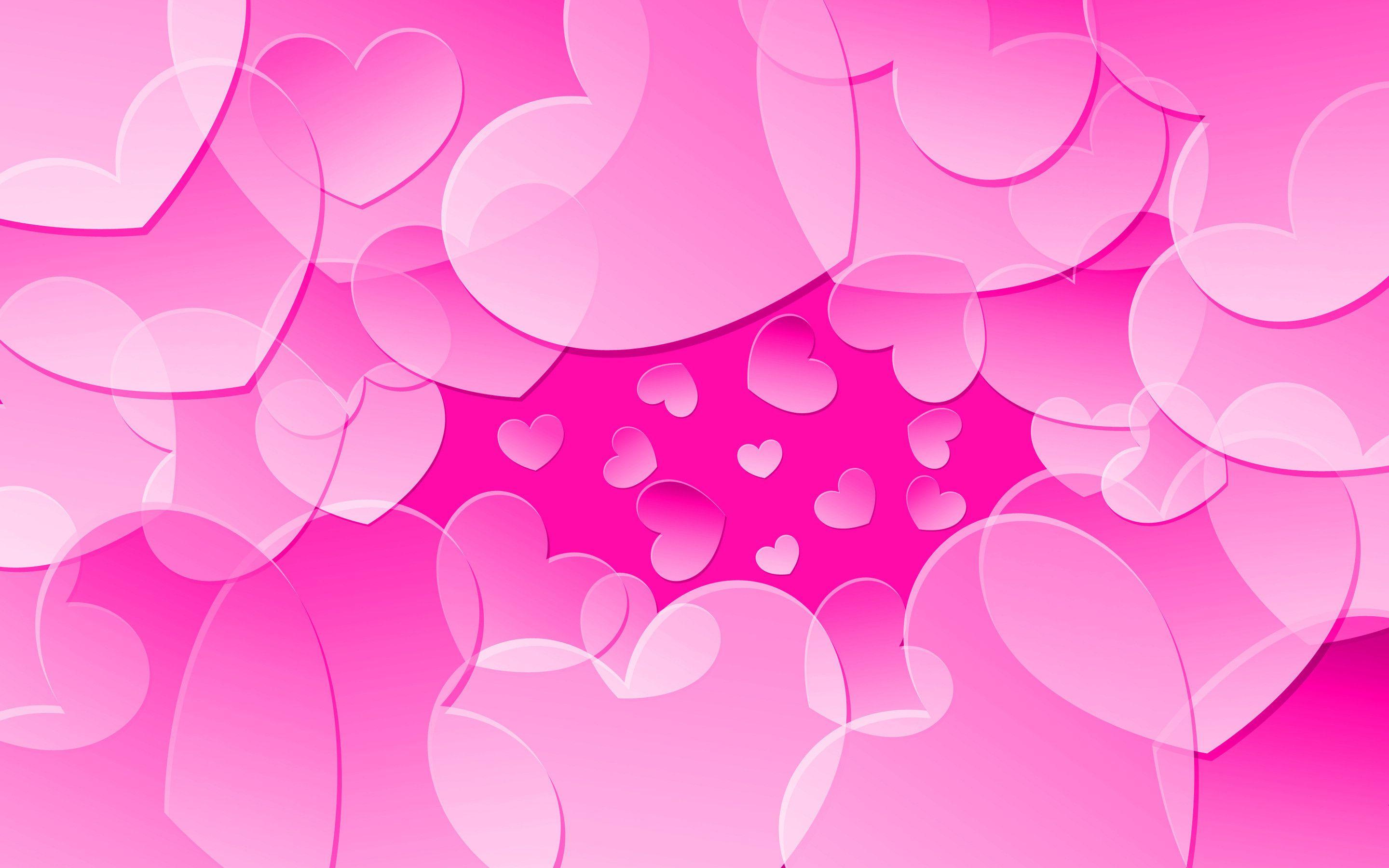 Pink hearts Wallpaper #