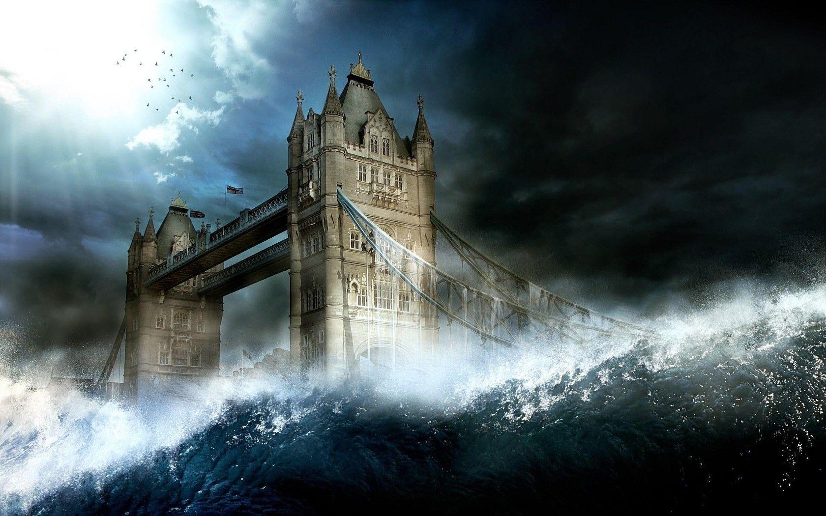 London bridge being washed away wallpaper #