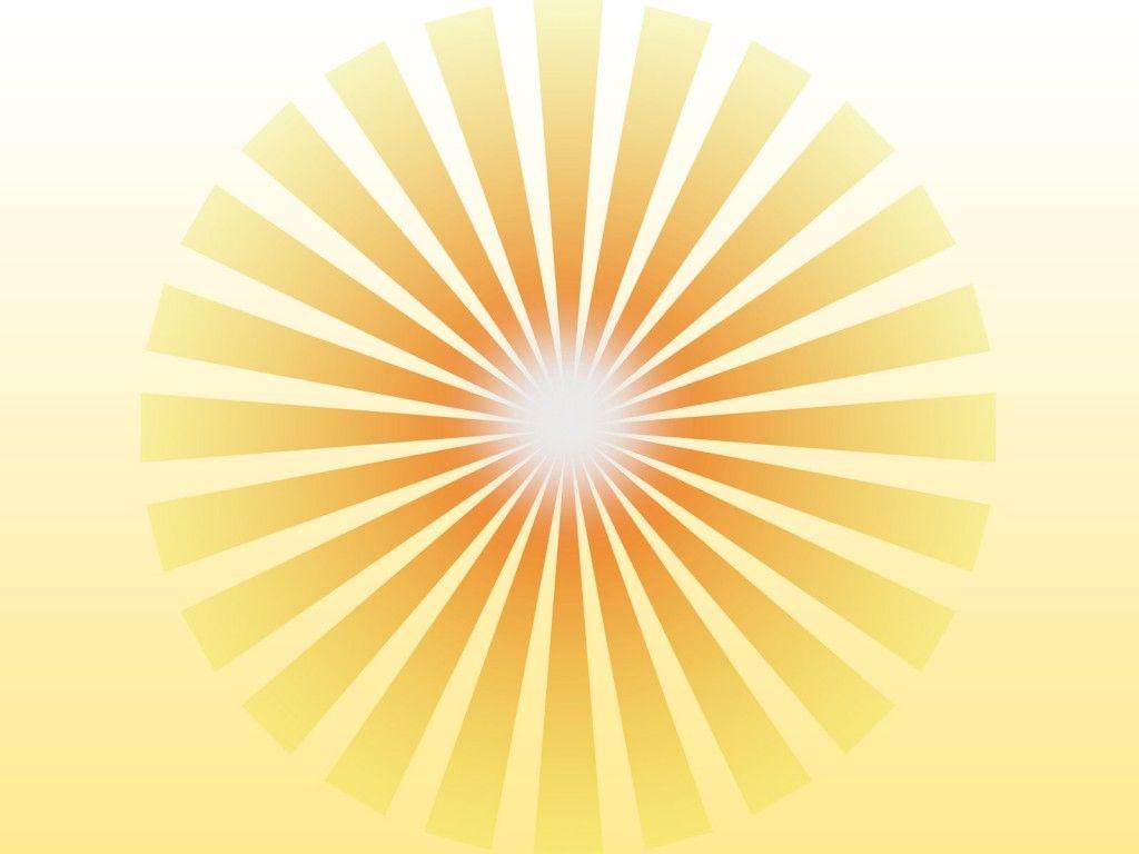 Golden Solar Rays PPT Background, Orange