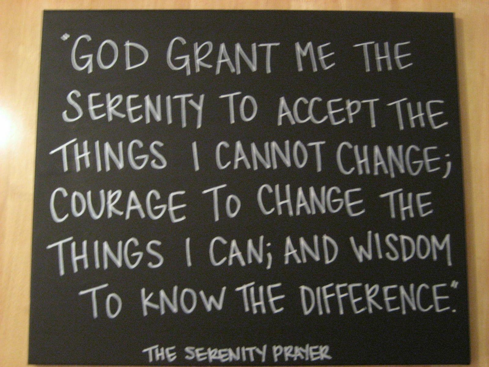 image For > Full Serenity Prayer Poster