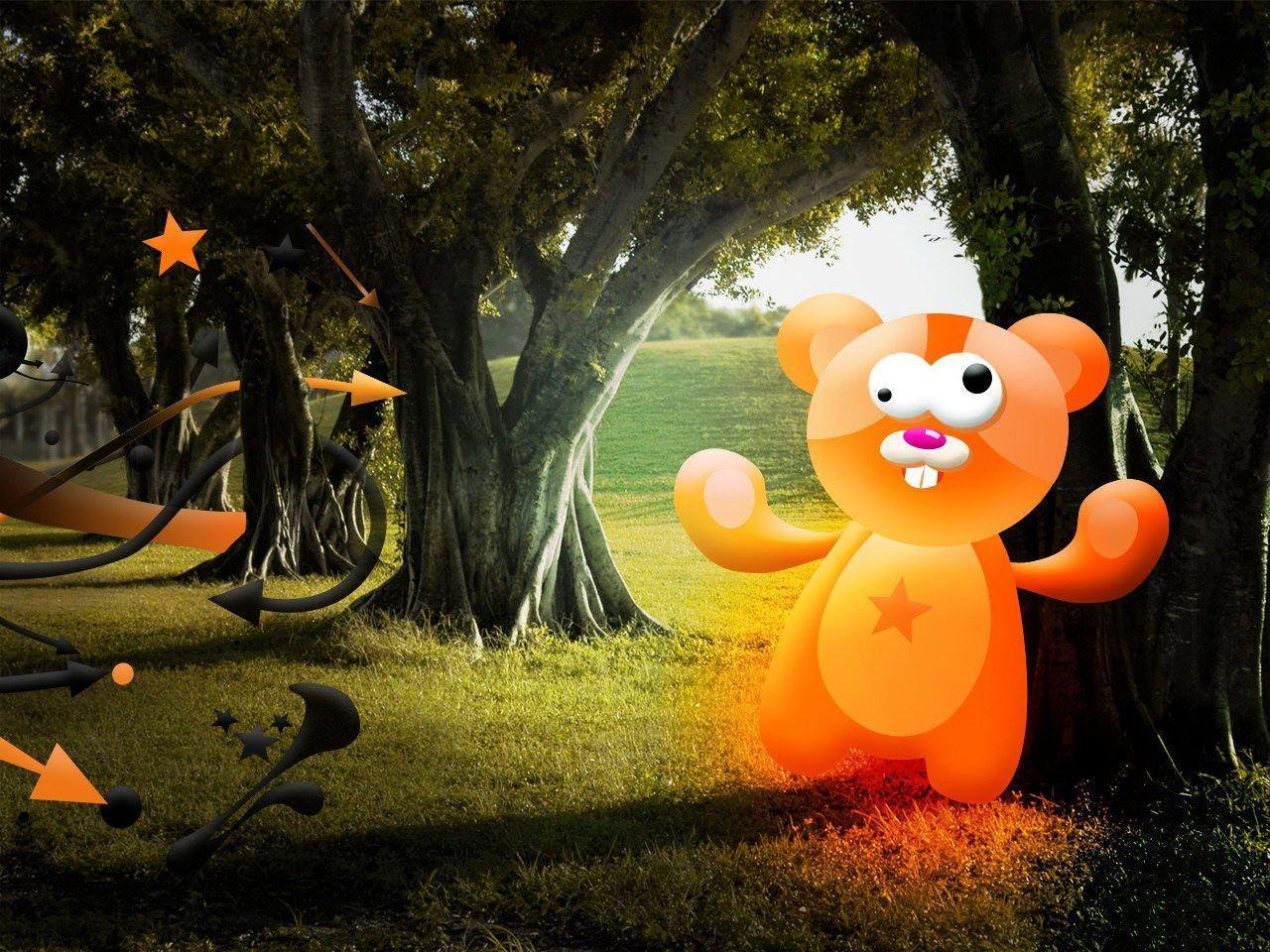 Desktop Wallpaper · Gallery · Humor · Crazy Teddy Bear. Free