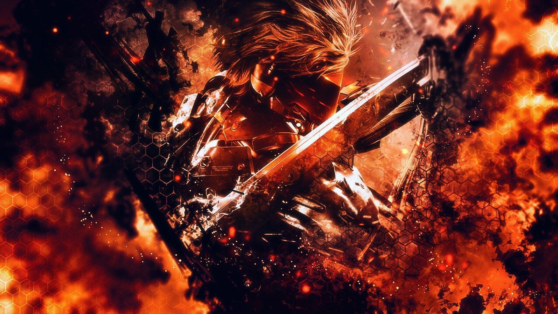 Flames Raiden Metal Gear Rising Revengeance Mgr Wallpaper Mixhd