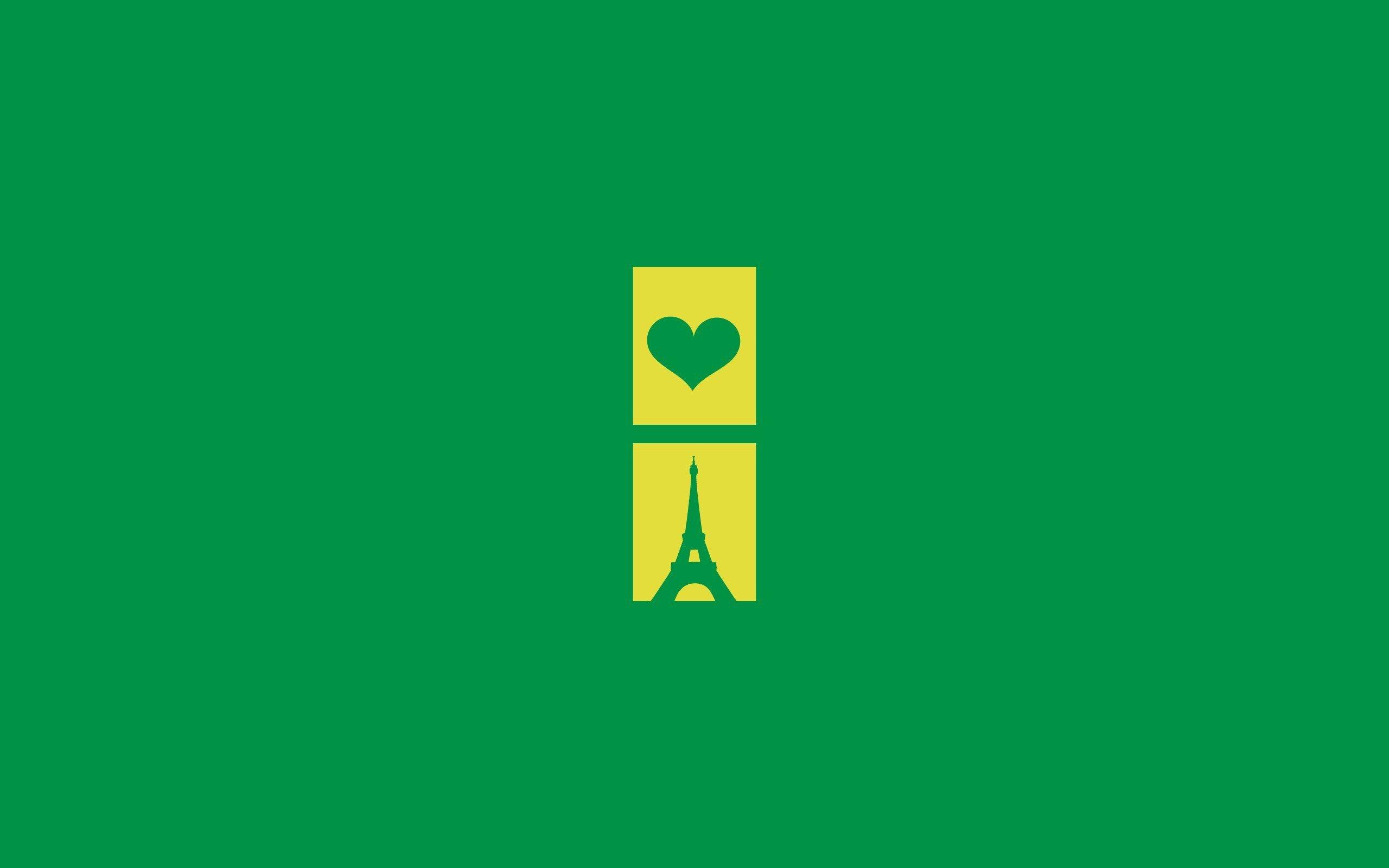 Heart Eiffel Tower Love Minimalism Hd Wallpaper Background Uhd 2k