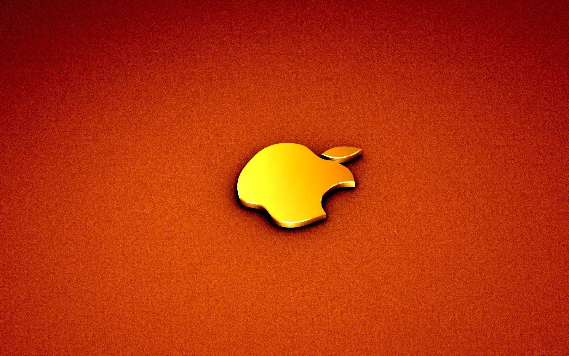 Golden Apple MacBook Pro image Wallpaper. High Quality