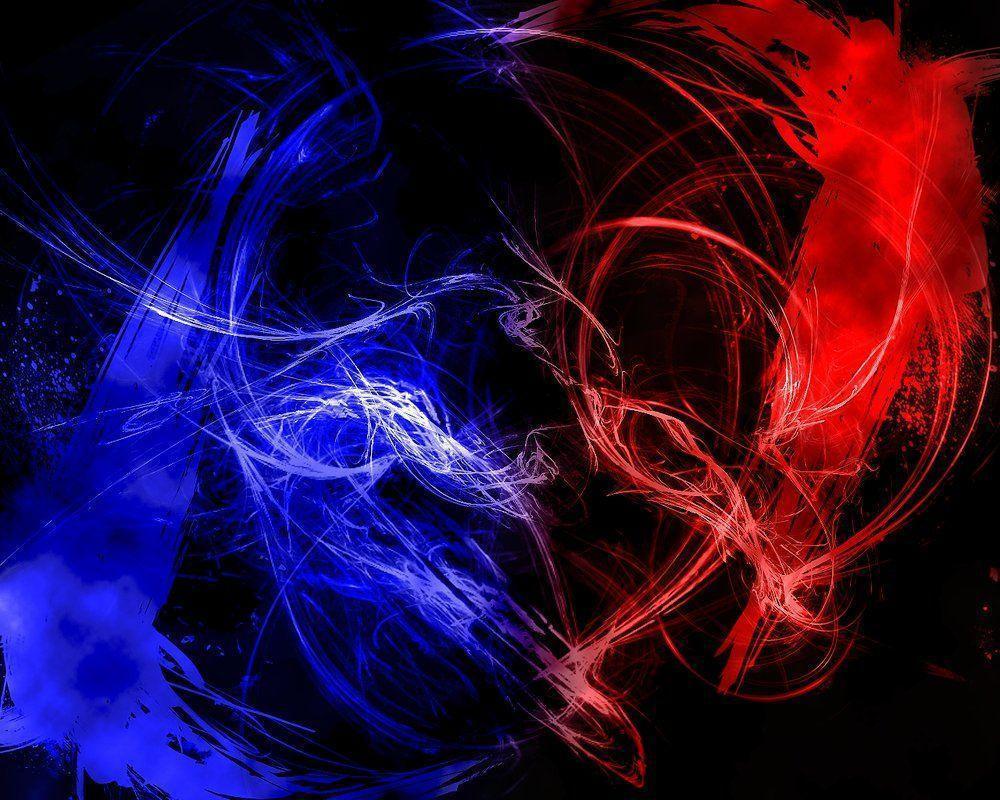 Red vs Blue Abstract wallpaper