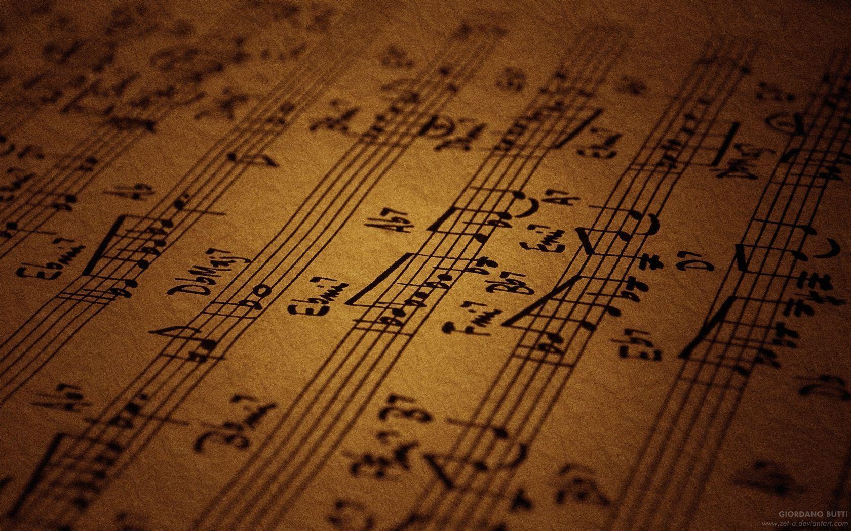 Wallpaper For > Music Notes Background