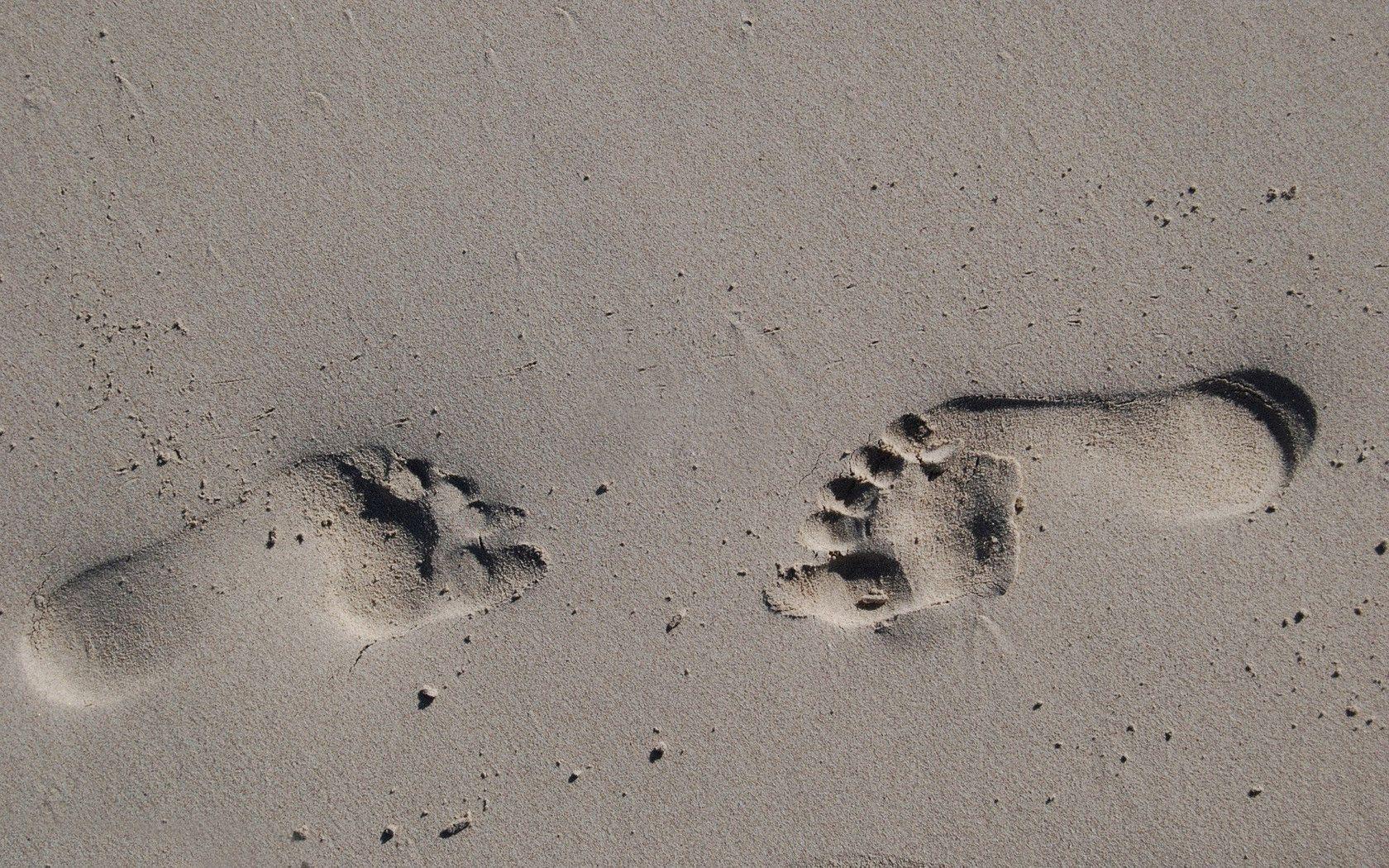 image For > Footprints In The Sand Wallpaper
