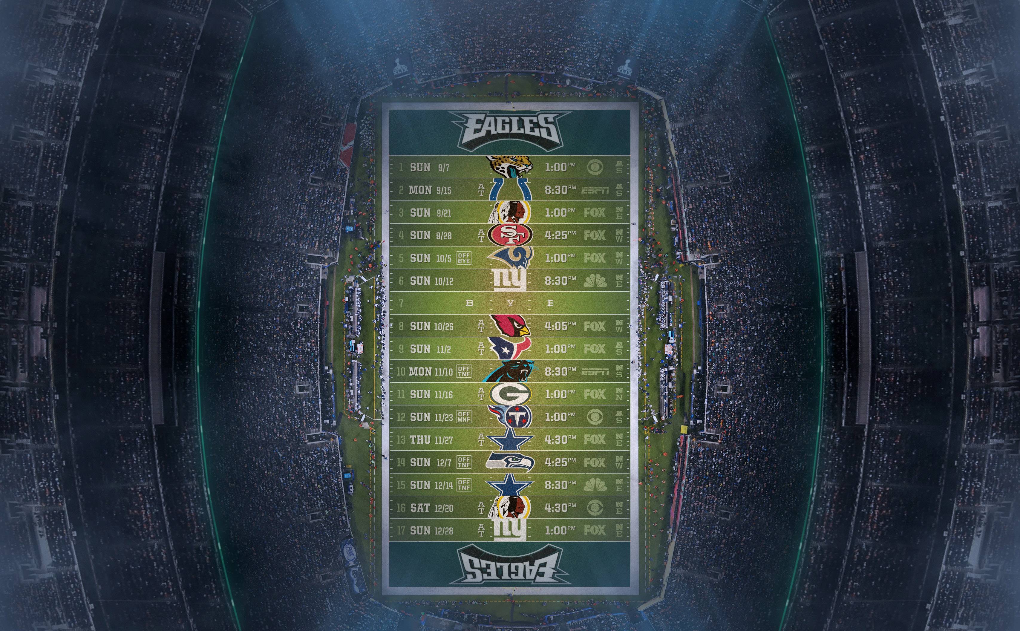 Philadelphia Eagles 2014 NFL Schedule Wallpaper Wide or HD