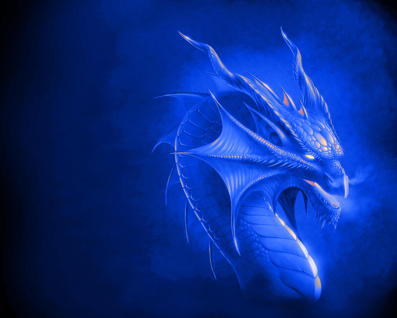 Wallpaper For > Cool Blue Dragon Wallpaper