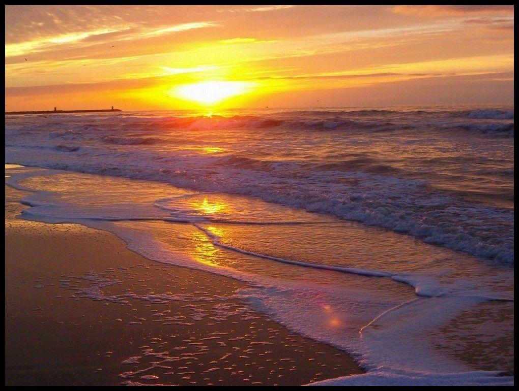 Sunset Beach Photo HD Wallpaper Desktop Background Free