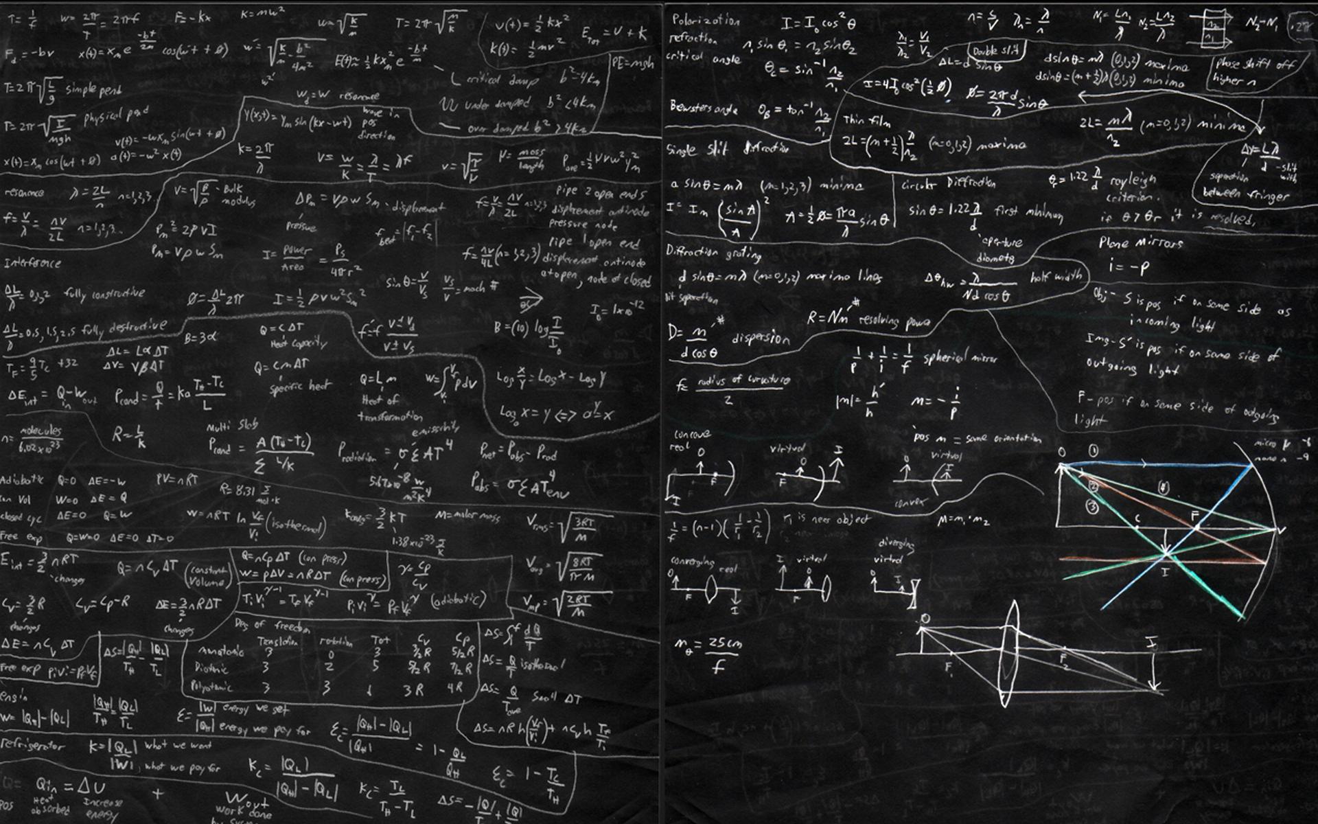 Lectures Mathematics on Chalkboard HD Wallpaper Desktop