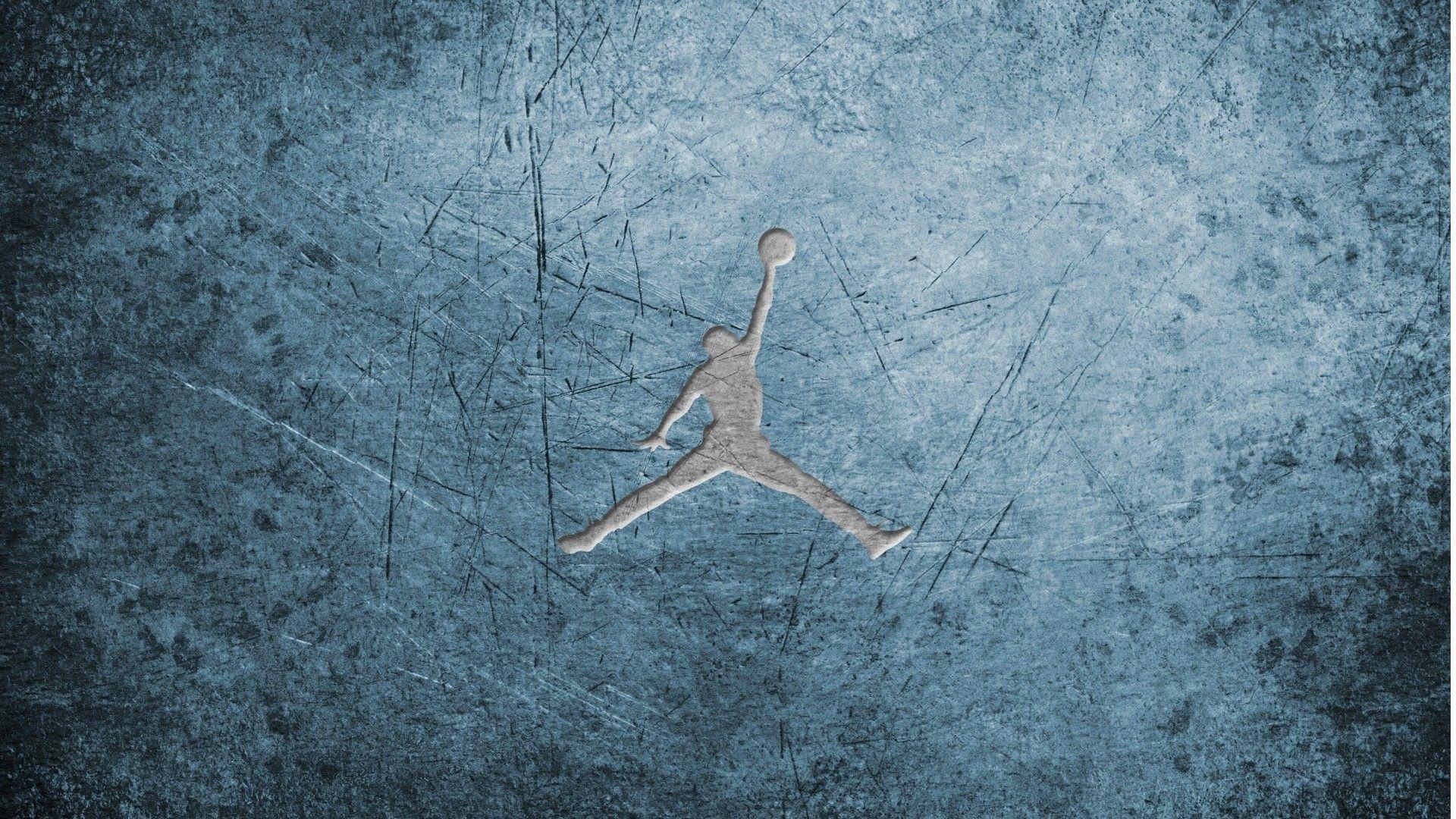 Air Jordan Logo Blue Wallpaper