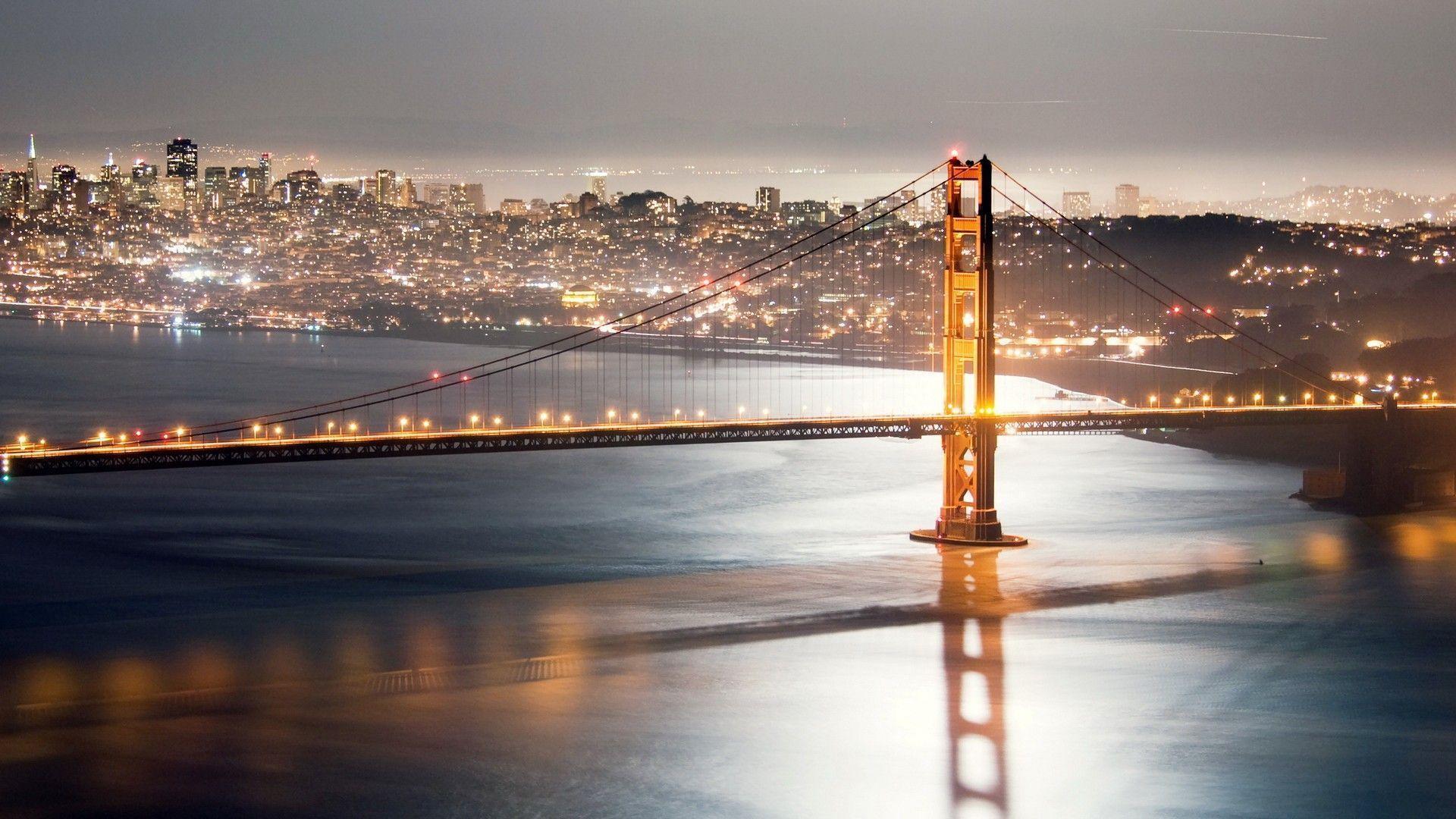 Architecture Golden Gate Bridge San Francisco city skyline cities