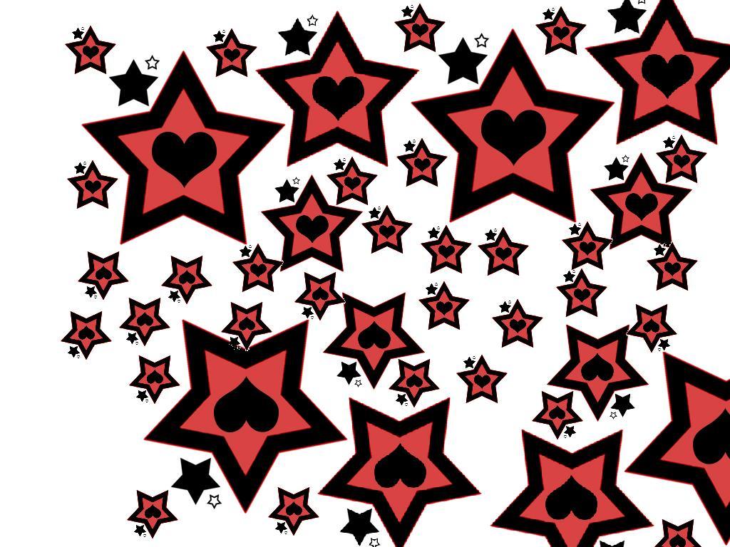 Red Black Emo Stars Wallpaper 1024x768 px Free Download