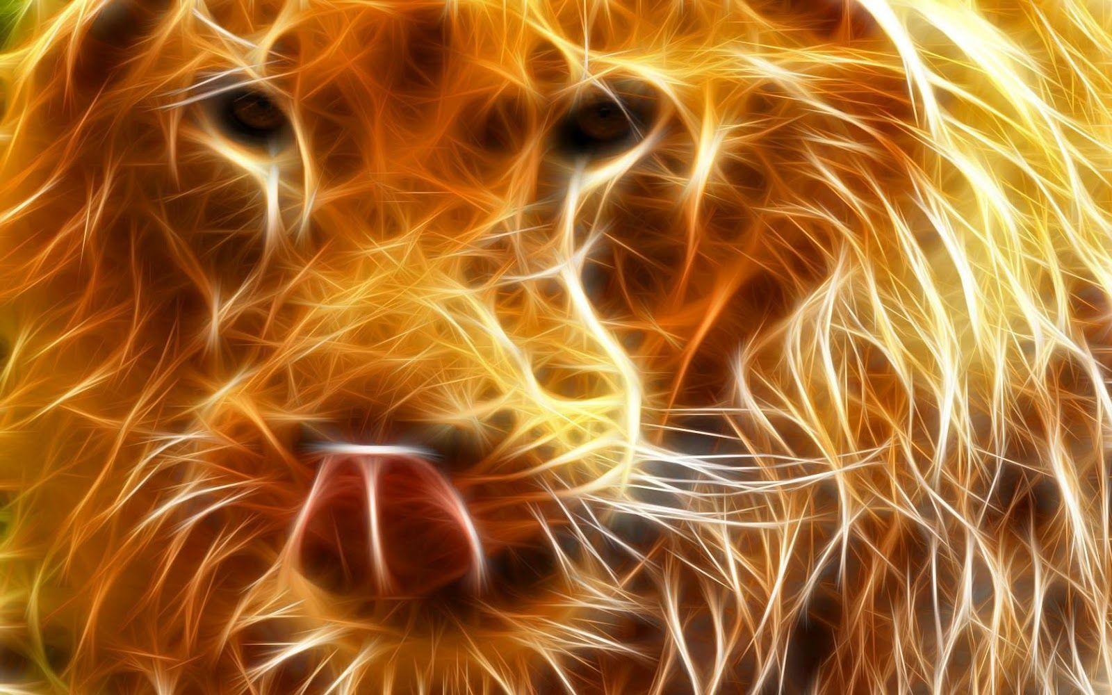 fiery lion