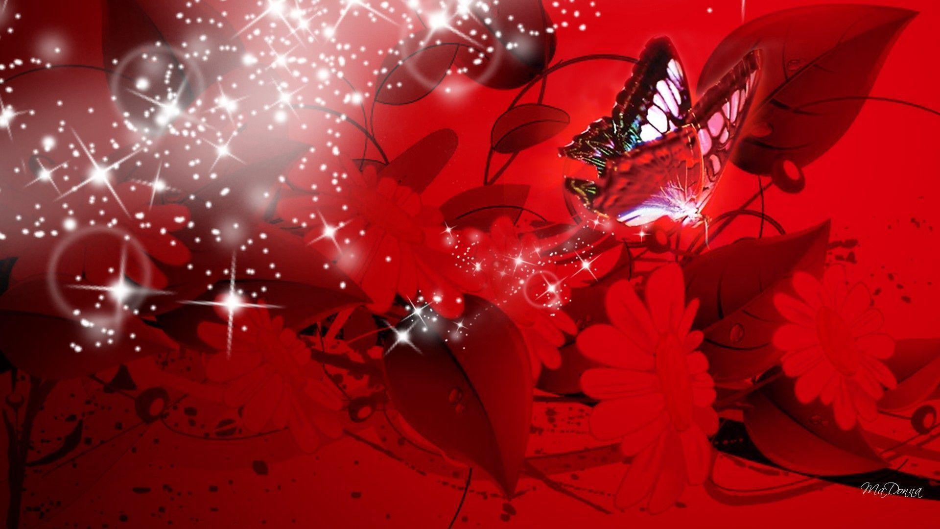 Red Butterfly HD Wallpaper